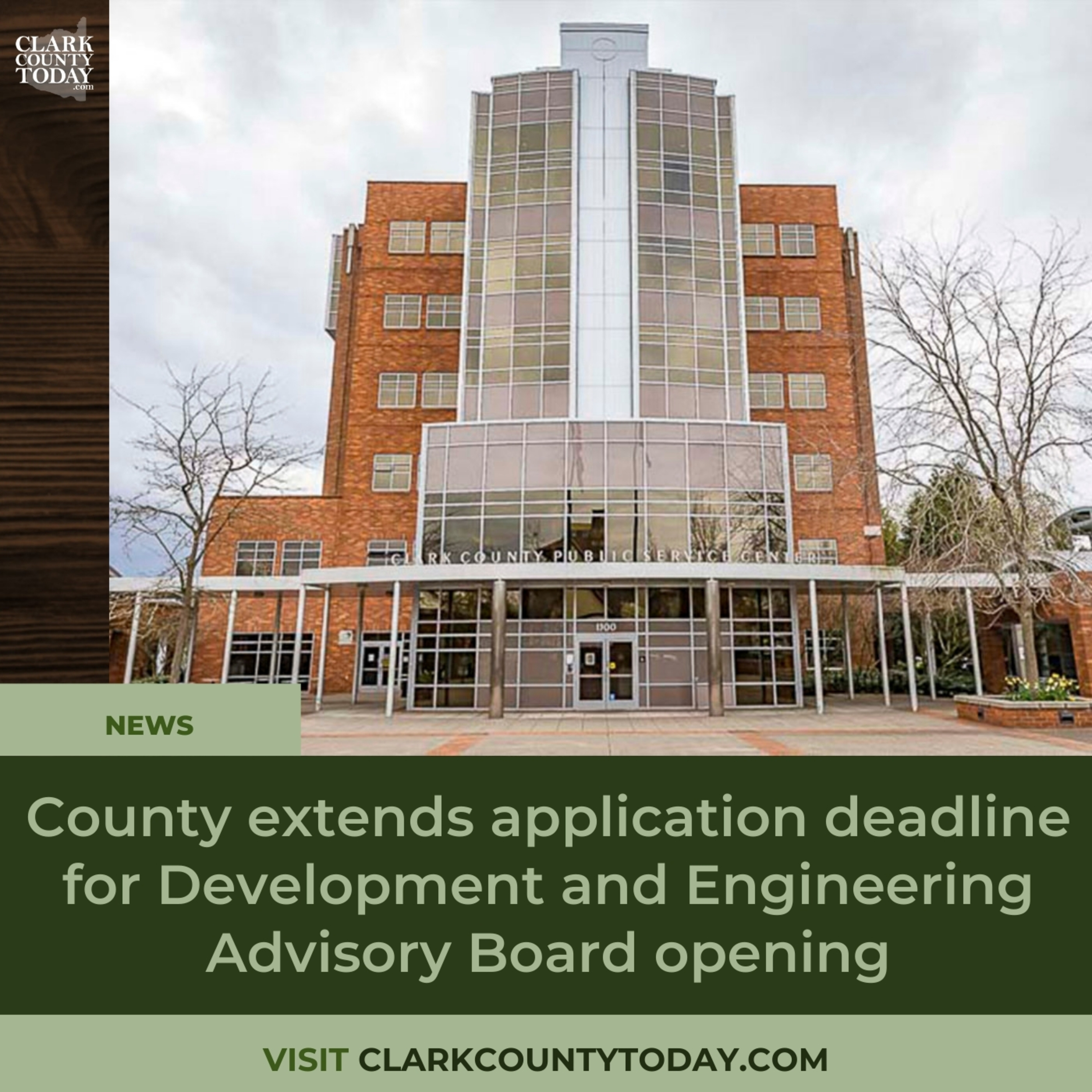 County extends application deadline for Development and Engineering Advisory Board opening episode artwork