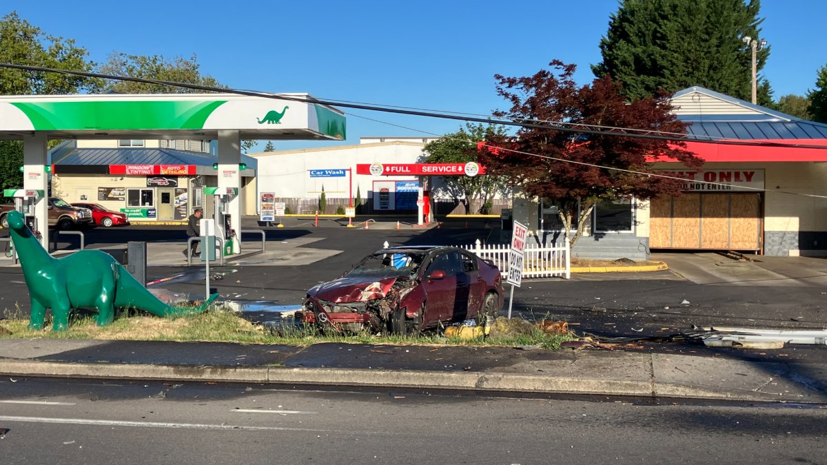 Vehicle strikes power pole on Highway 99
