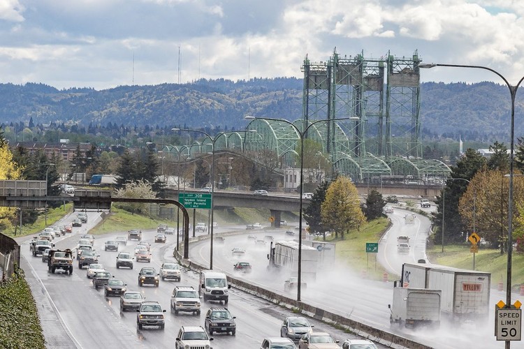 Interstate 5 in Vancouver, Washington.