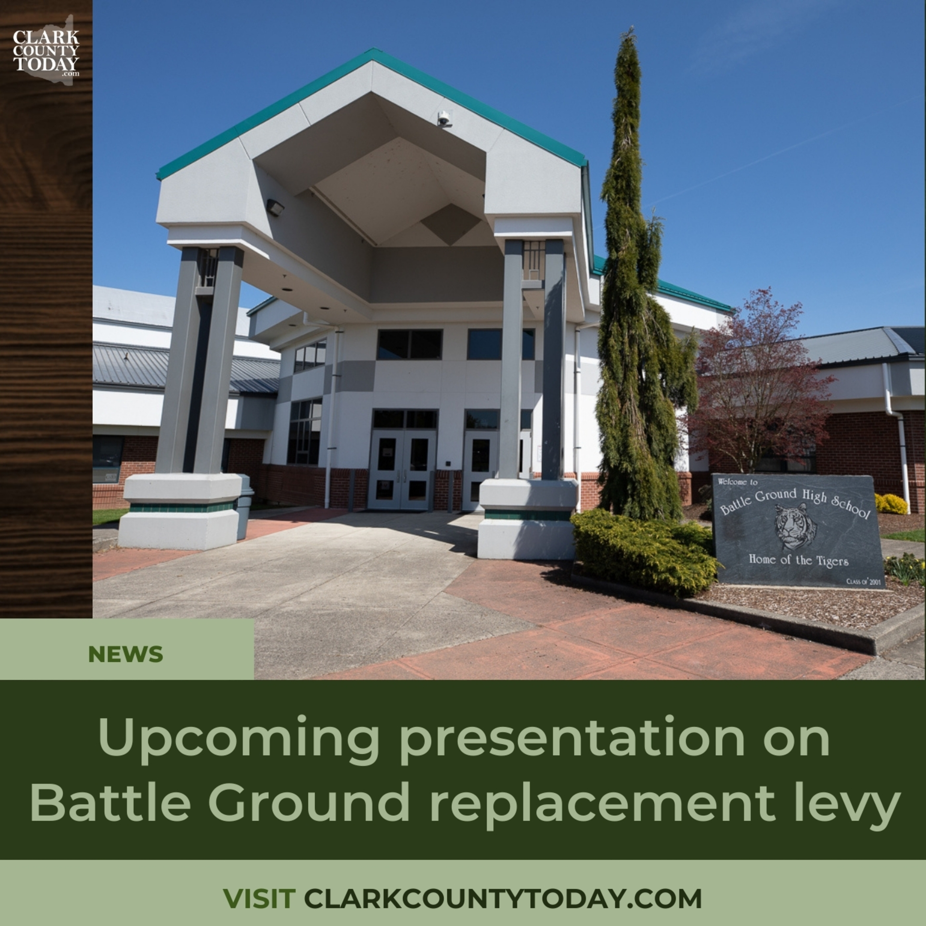Upcoming presentation on Battle Ground replacement levy episode artwork