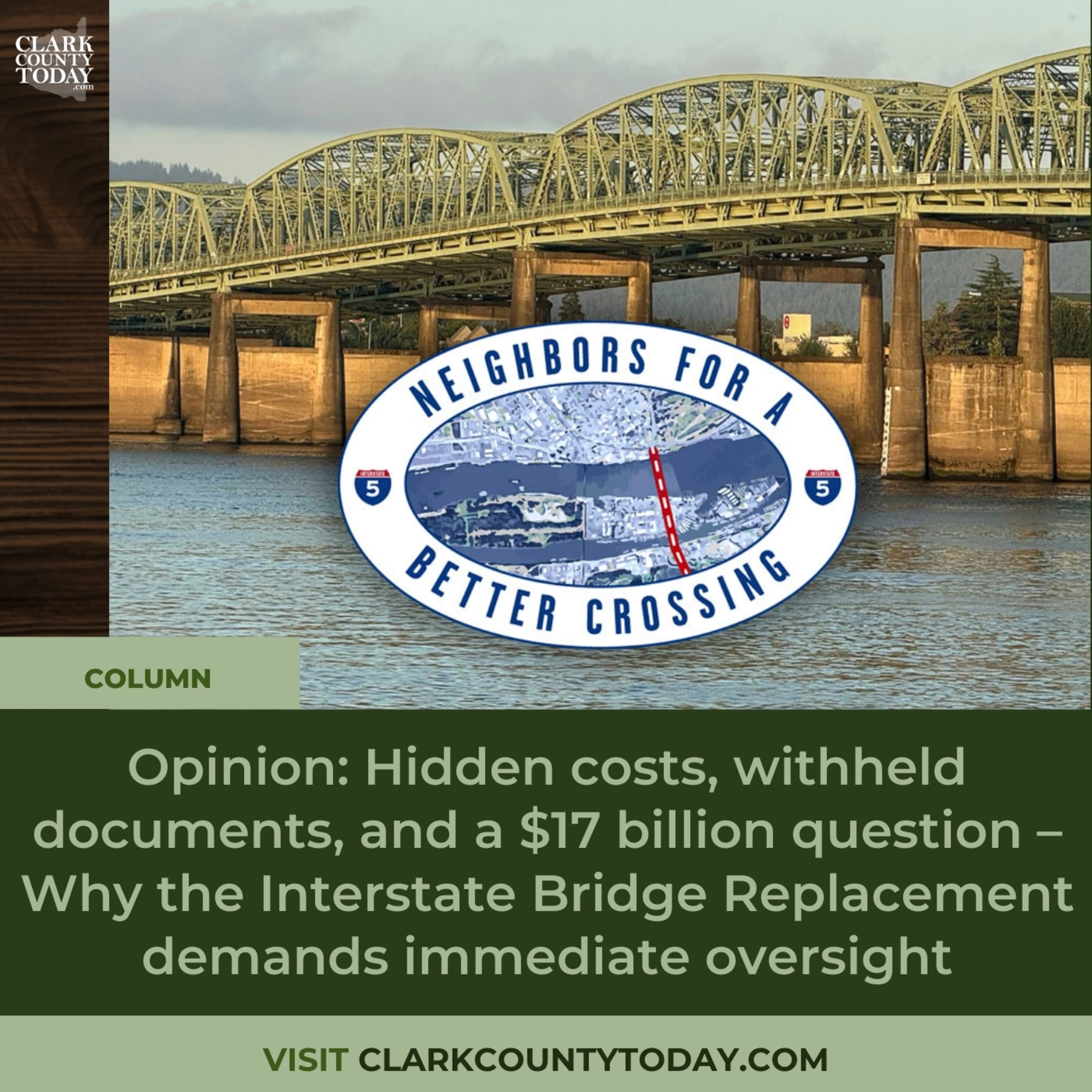 Opinion: Hidden costs, withheld documents, and a $17 billion question – Why the Interstate Bridge Replacement demands immediate oversight episode artwork