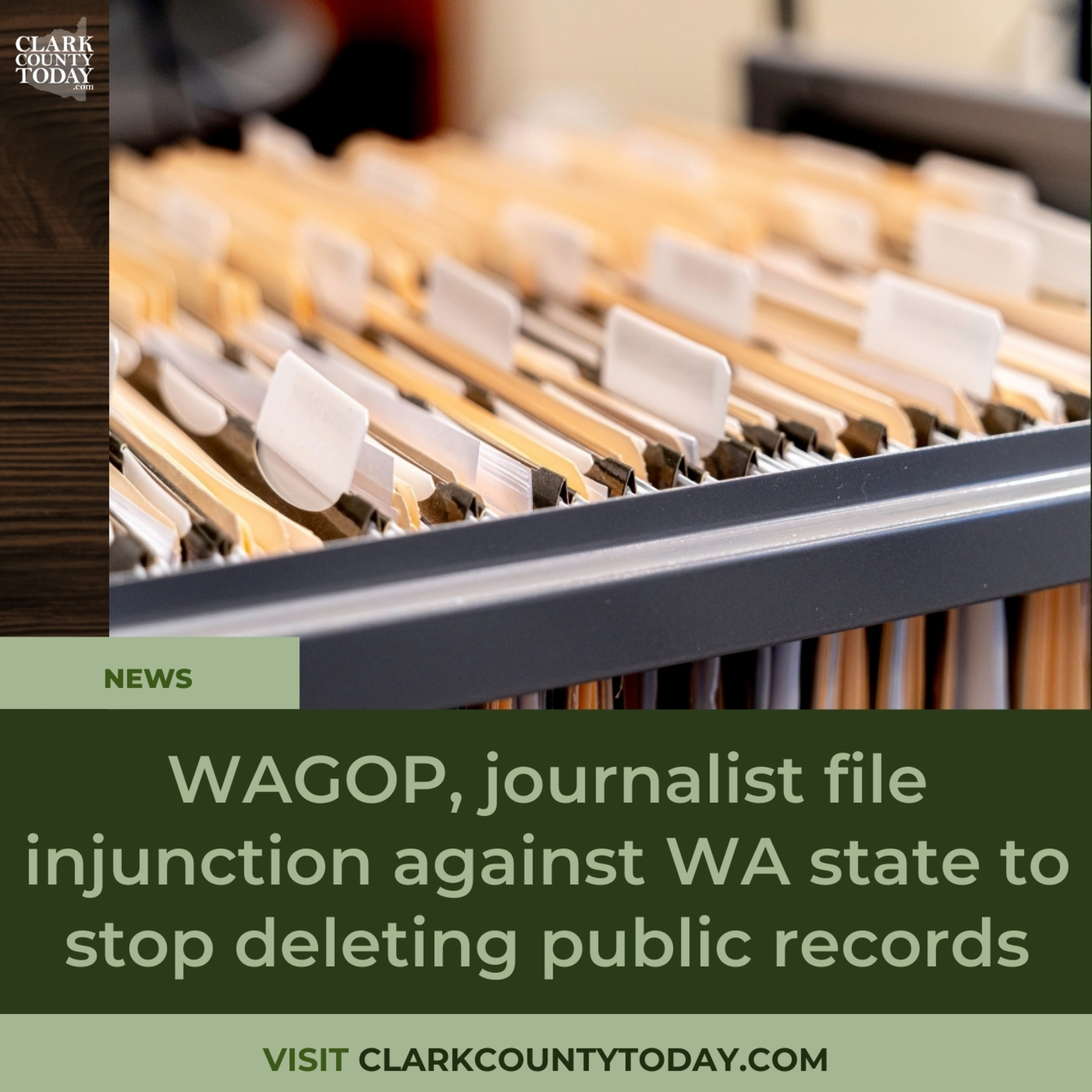 WAGOP, journalist file injunction against WA state to stop deleting public records episode artwork