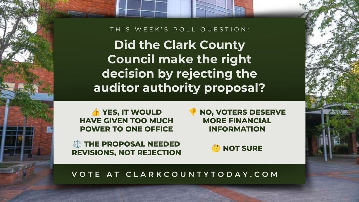 POLL: Did the Clark County Council make the right decision by rejecting the auditor authority proposal?