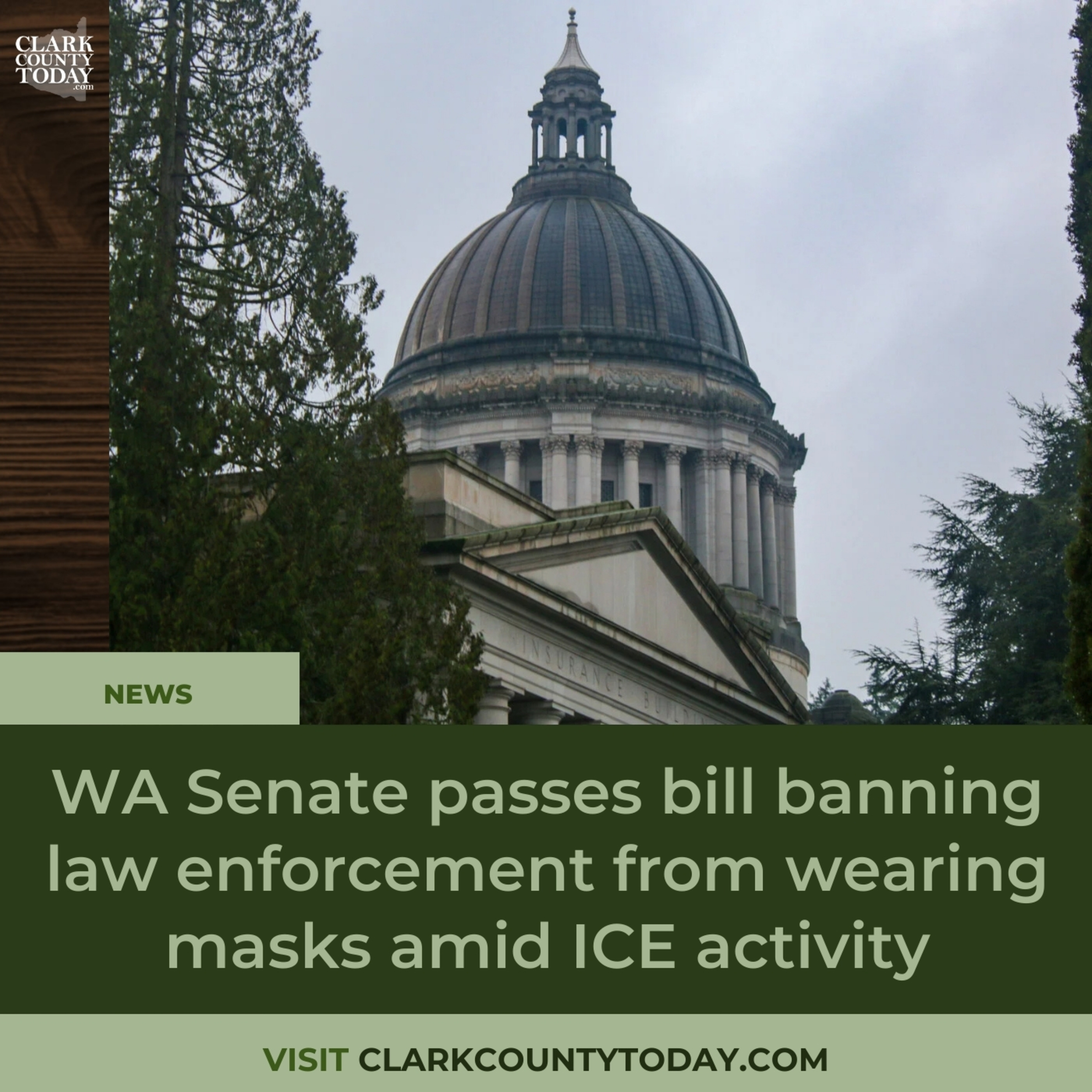 WA Senate passes bill banning law enforcement from wearing masks amid ICE activity episode artwork