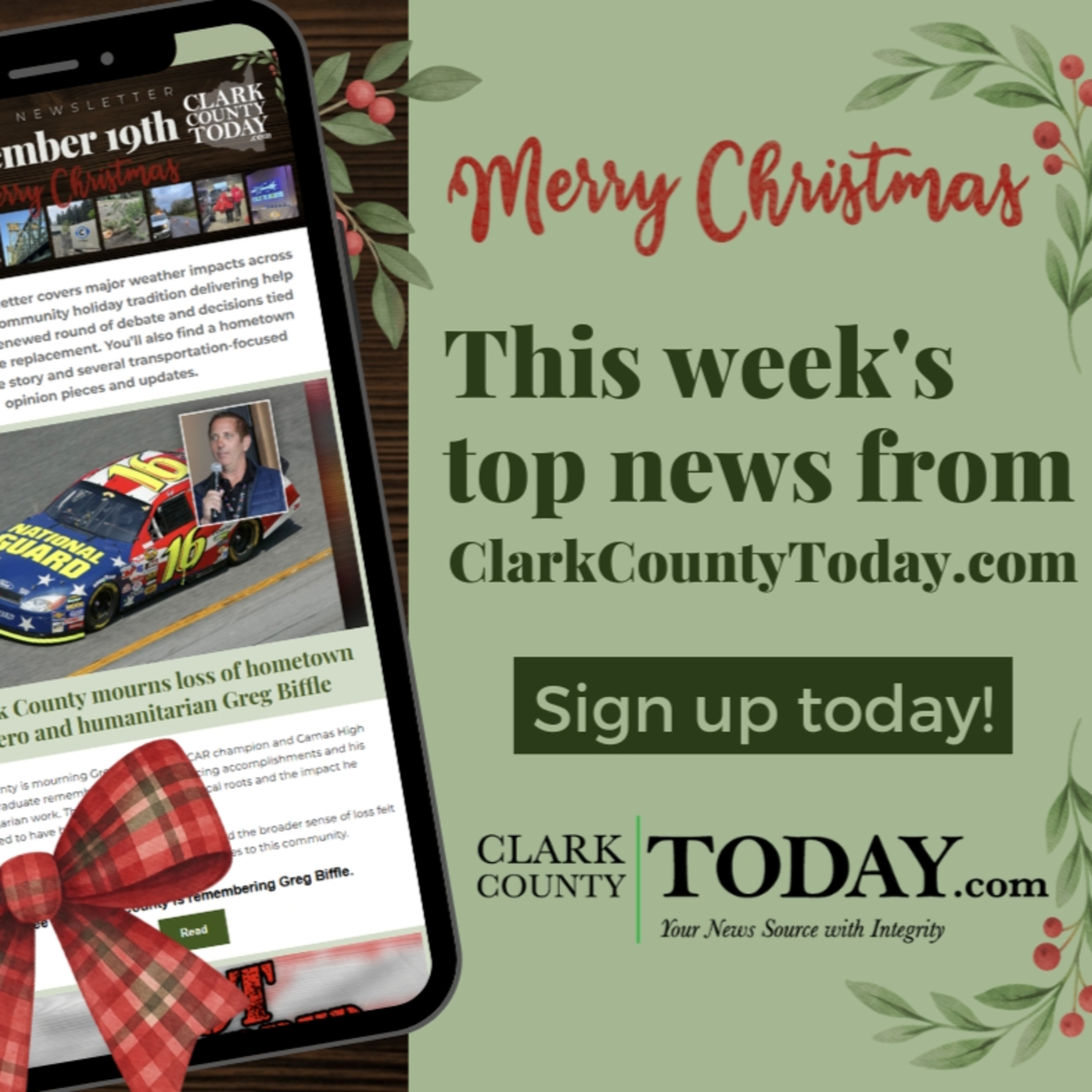 Clark County Today’s weekly newsletter: Storm cleanup, I-5 Bridge scrutiny, and holiday generosity episode artwork