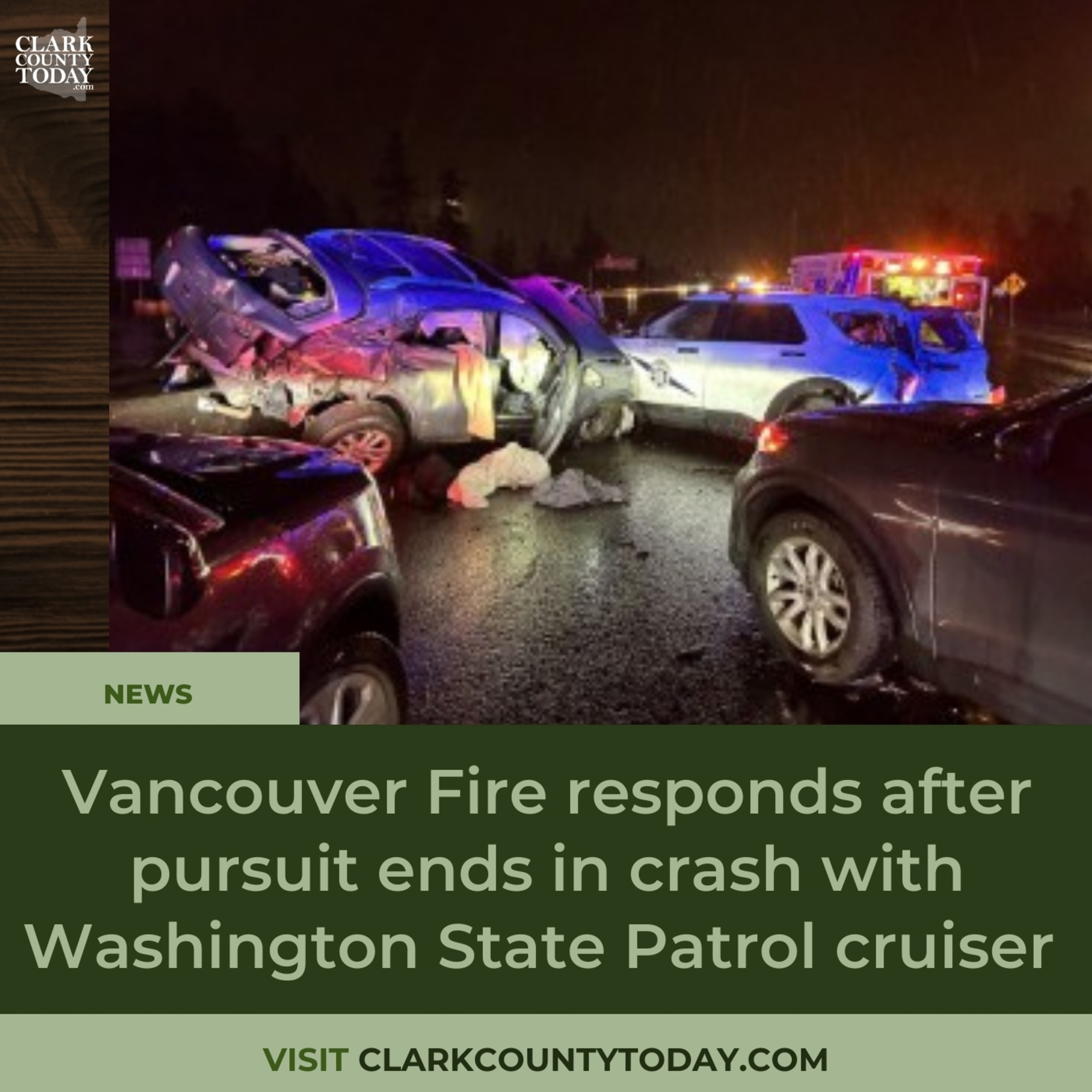 Suspect pursuit ends in crash sending three to hospital in Vancouver episode artwork