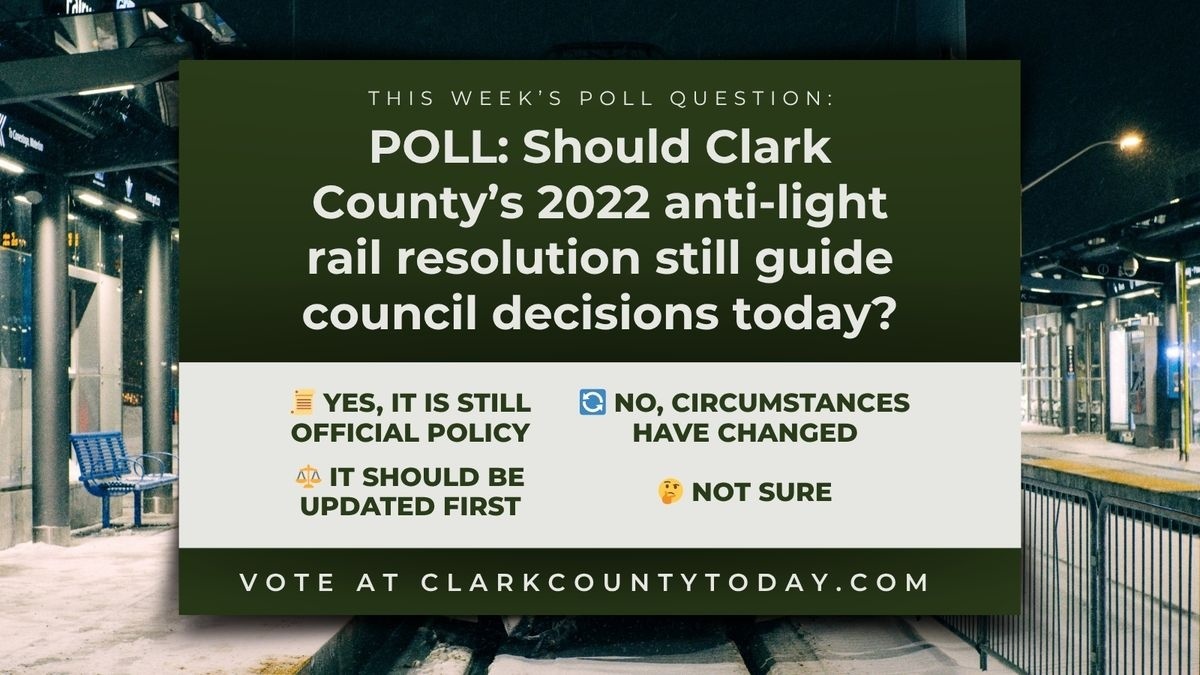 POLL: Should Clark County’s 2022 anti-light rail resolution still guide council decisions today?