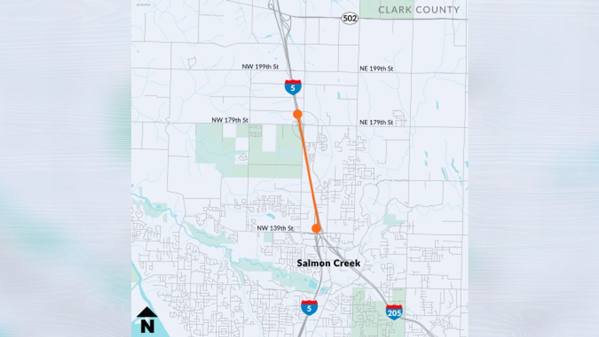 Final closure of southbound I-5 connection to I-205 in Vancouver July 31-Aug. 2