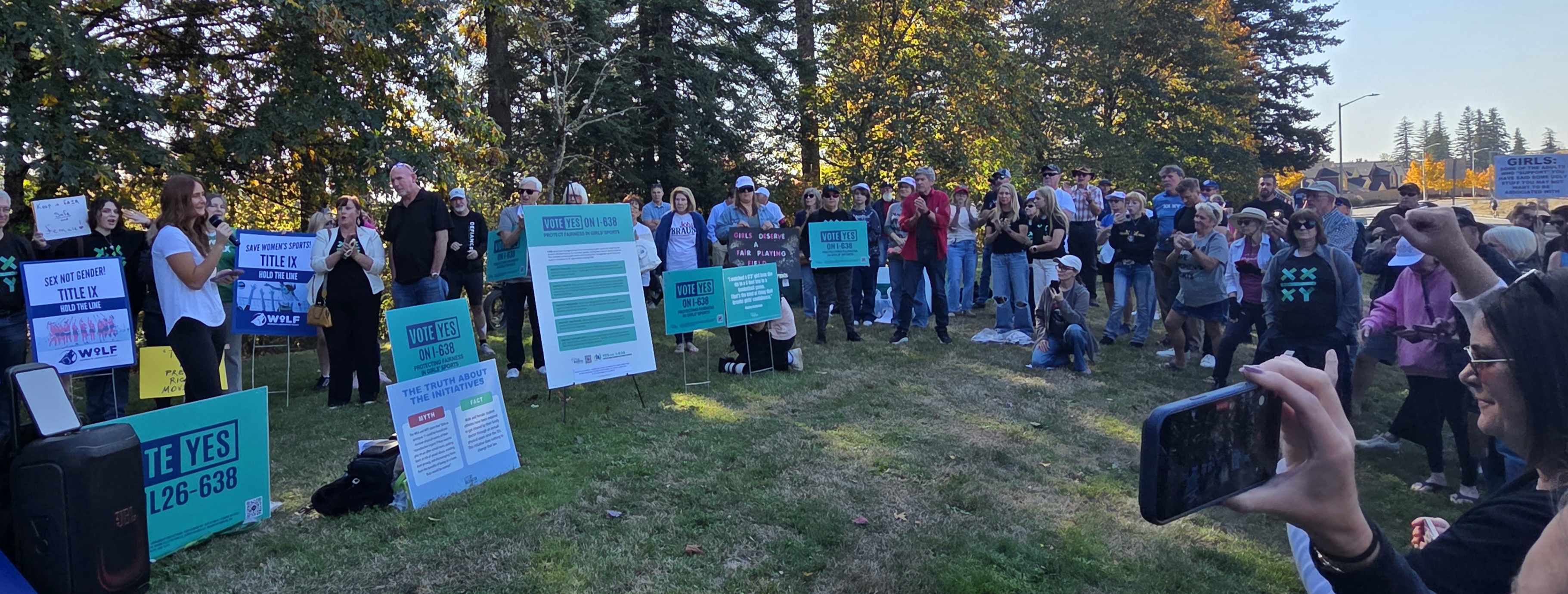 Camas Courage: Speakers at Support Our Girls rally say enough is enough