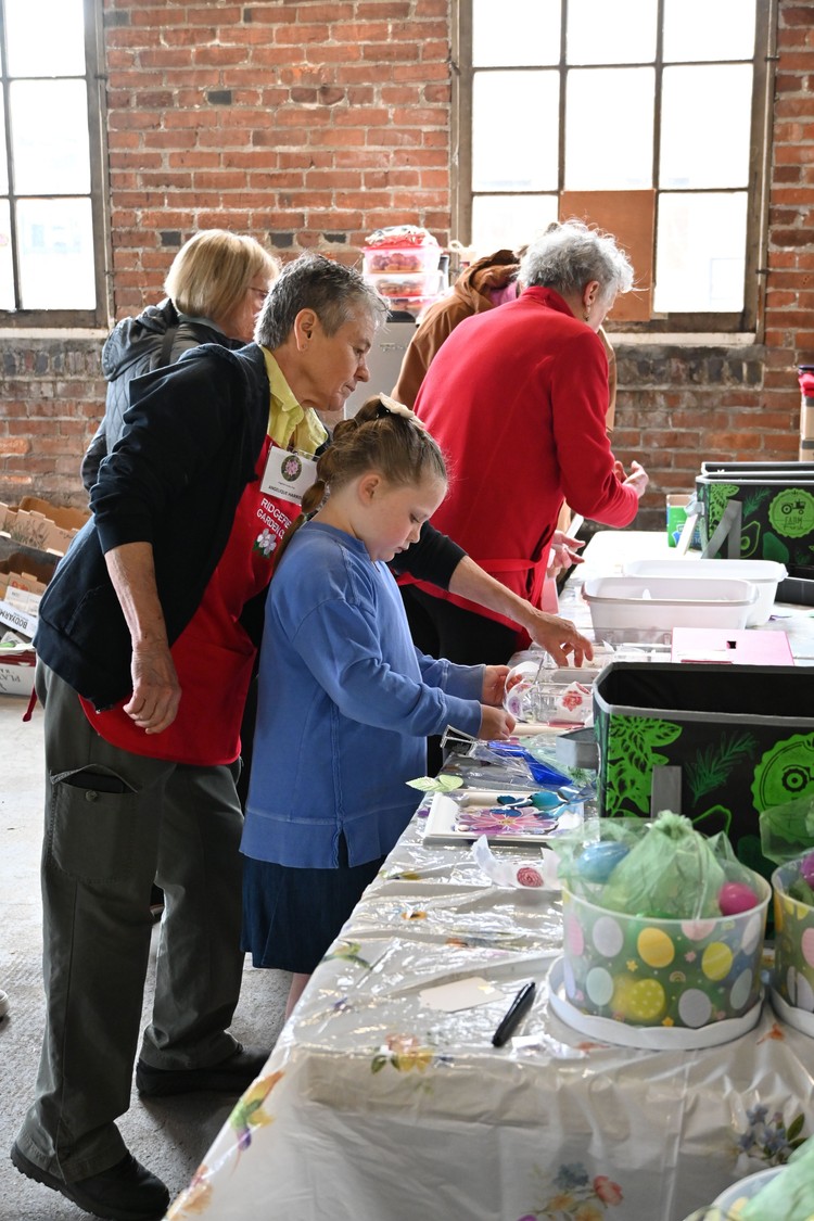 Craft station at Garden Club Plant Sale, May 2, 2026.