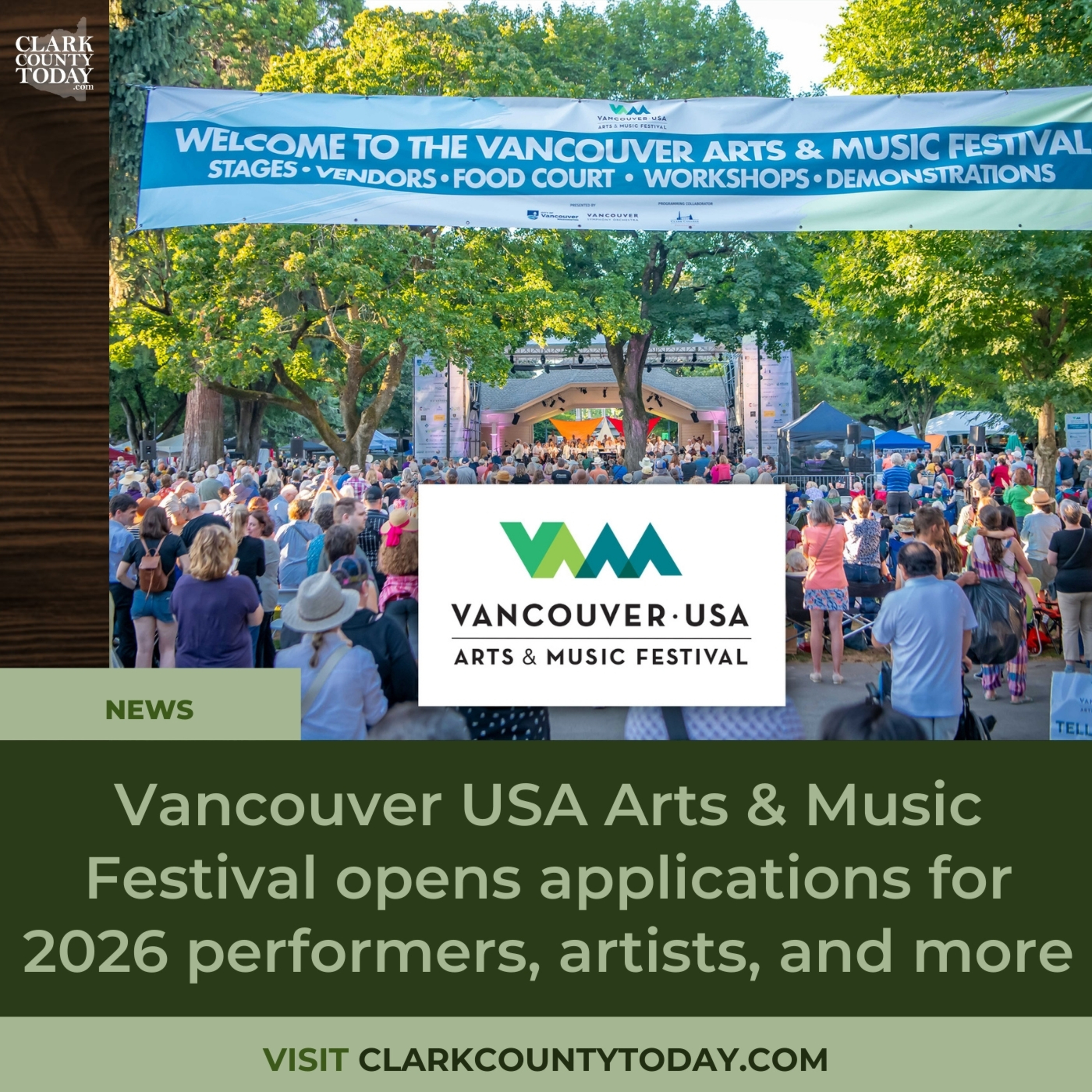 Vancouver USA Arts & Music Festival opens applications for 2026 performers, artists, and more episode artwork