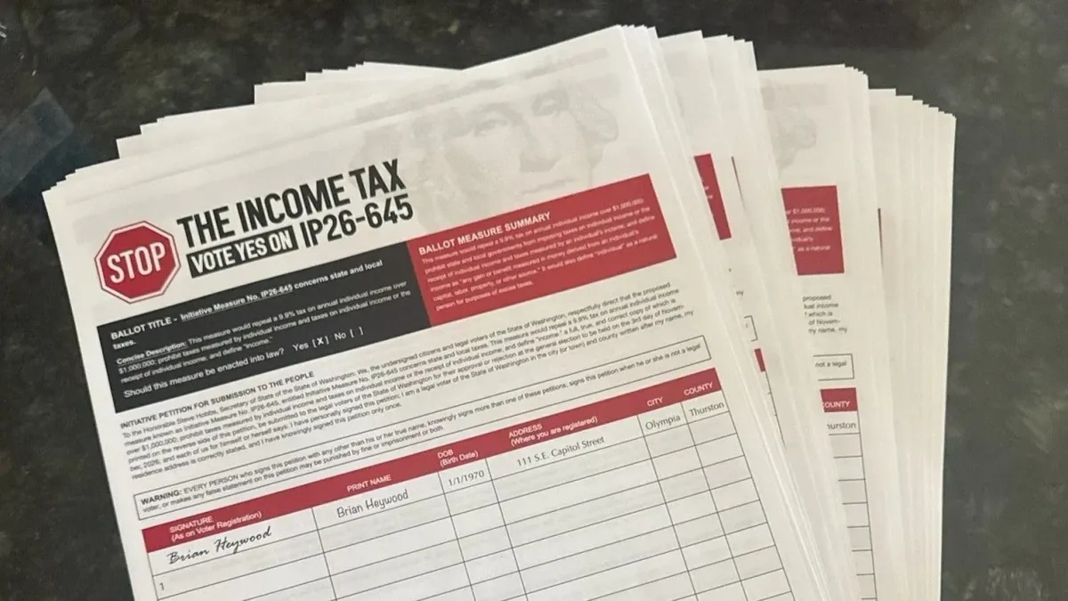 Washington income tax repeal initiative officially certified for November ballot