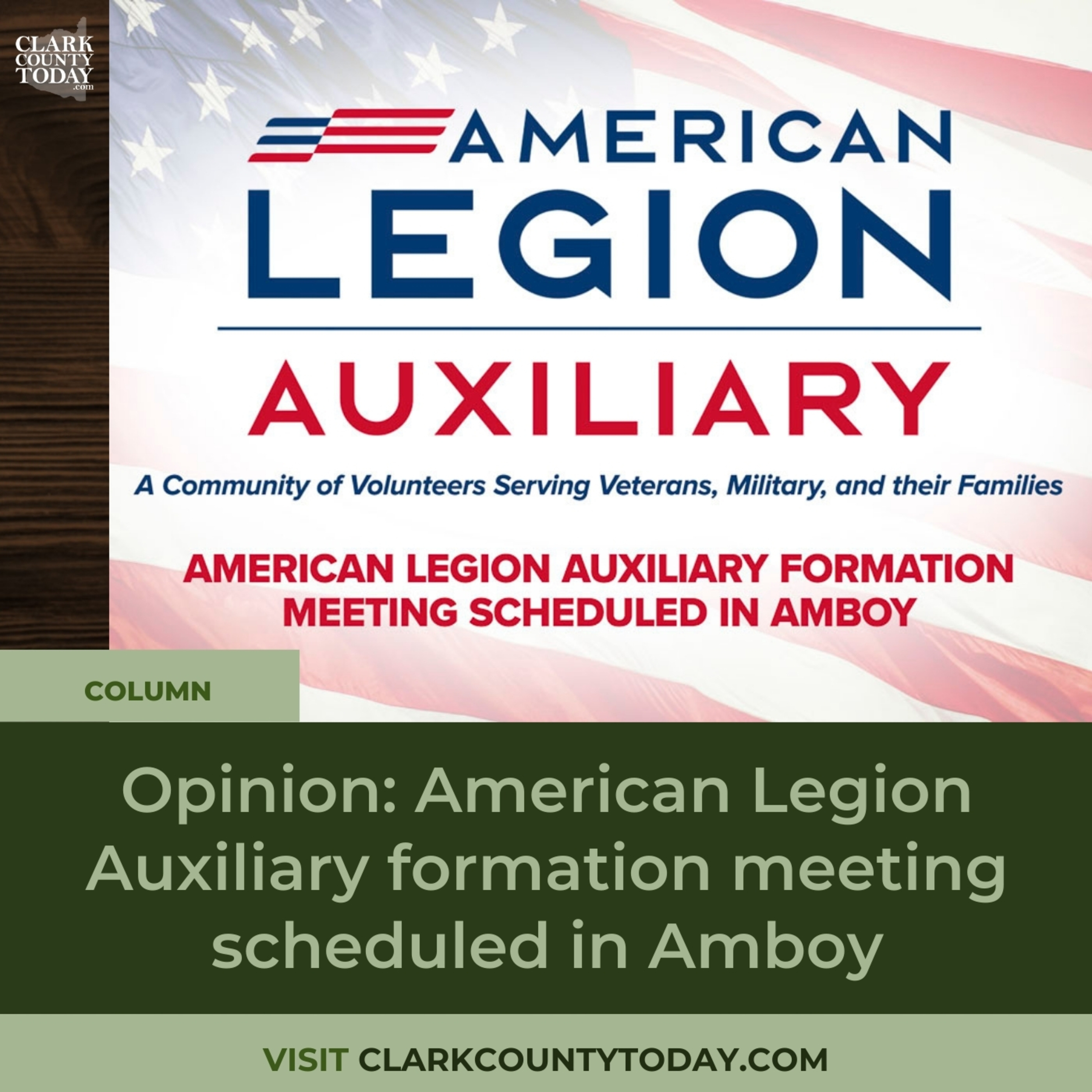 Opinion: American Legion Auxiliary formation meeting scheduled in Amboy episode artwork