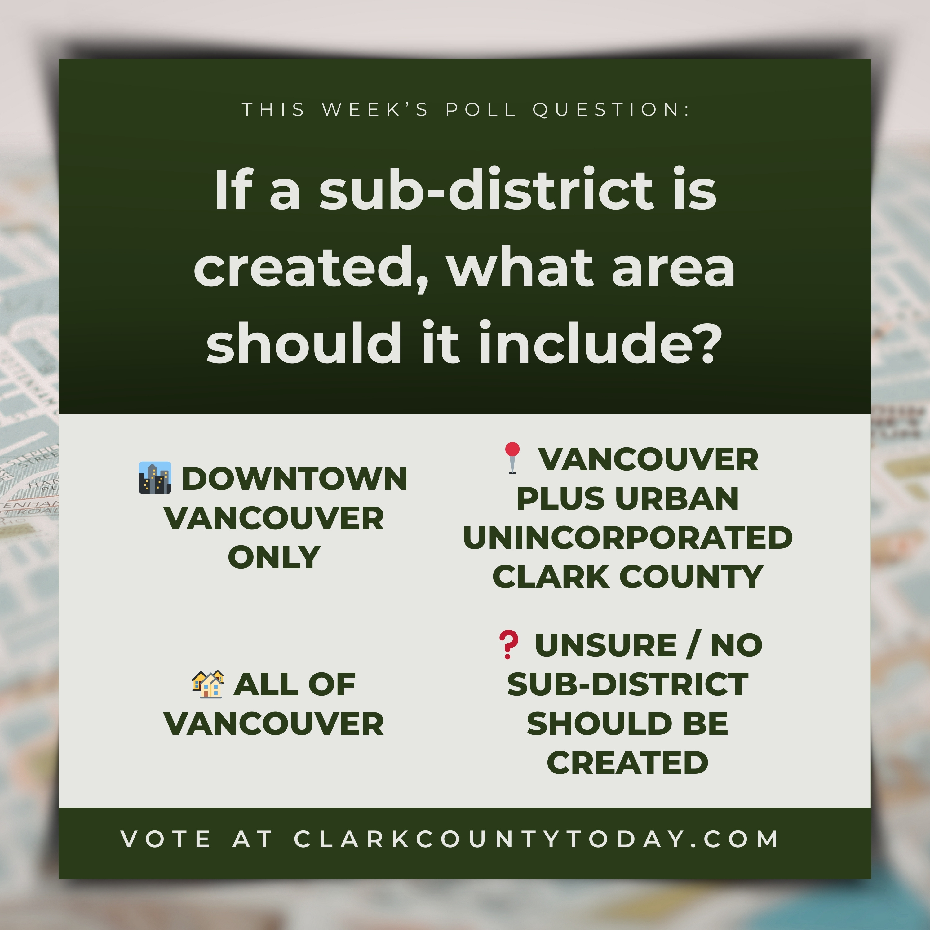 POLL: If a sub-district is created, what area should it include? episode artwork