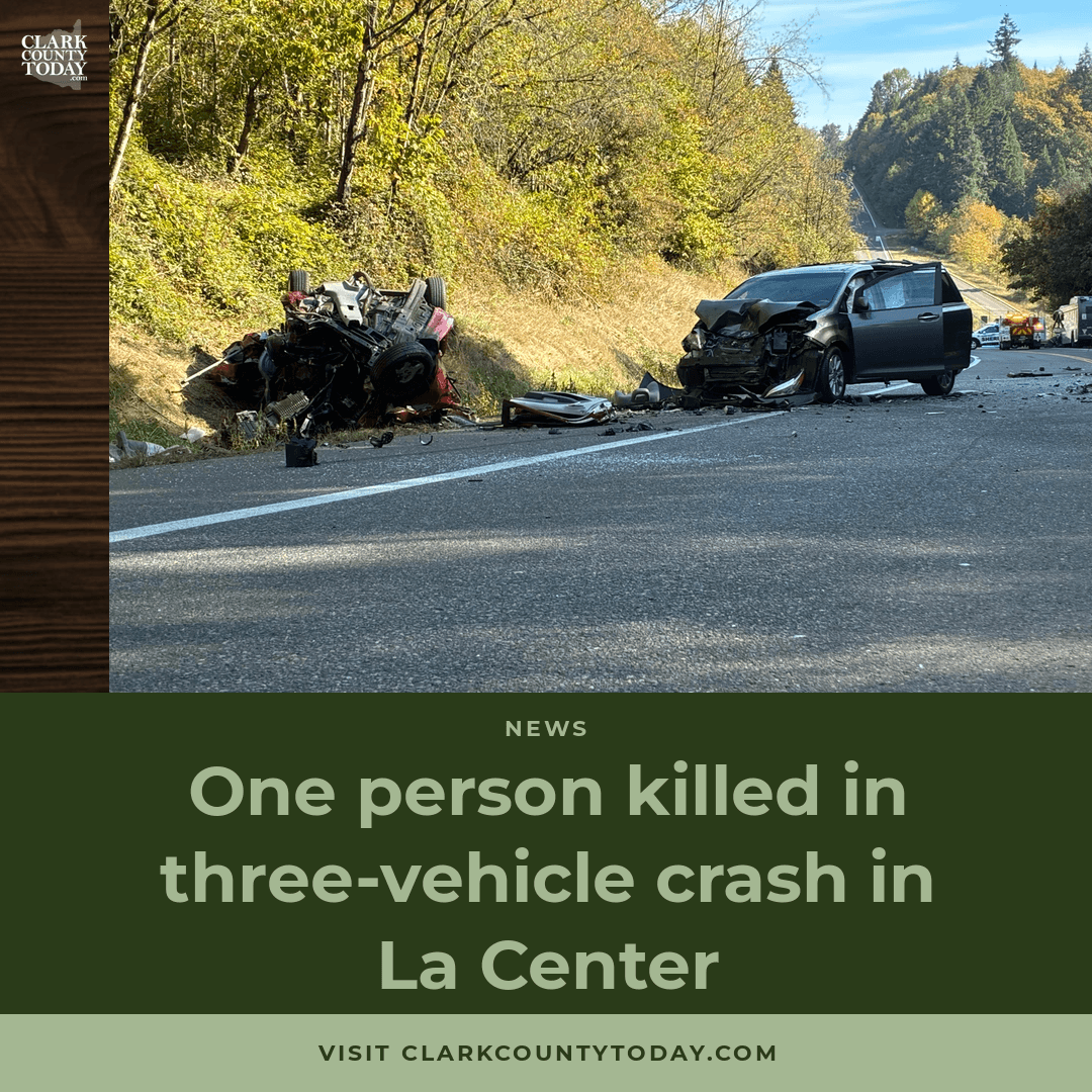 Audio artwork for “One person killed in three-vehicle crash in La Center”