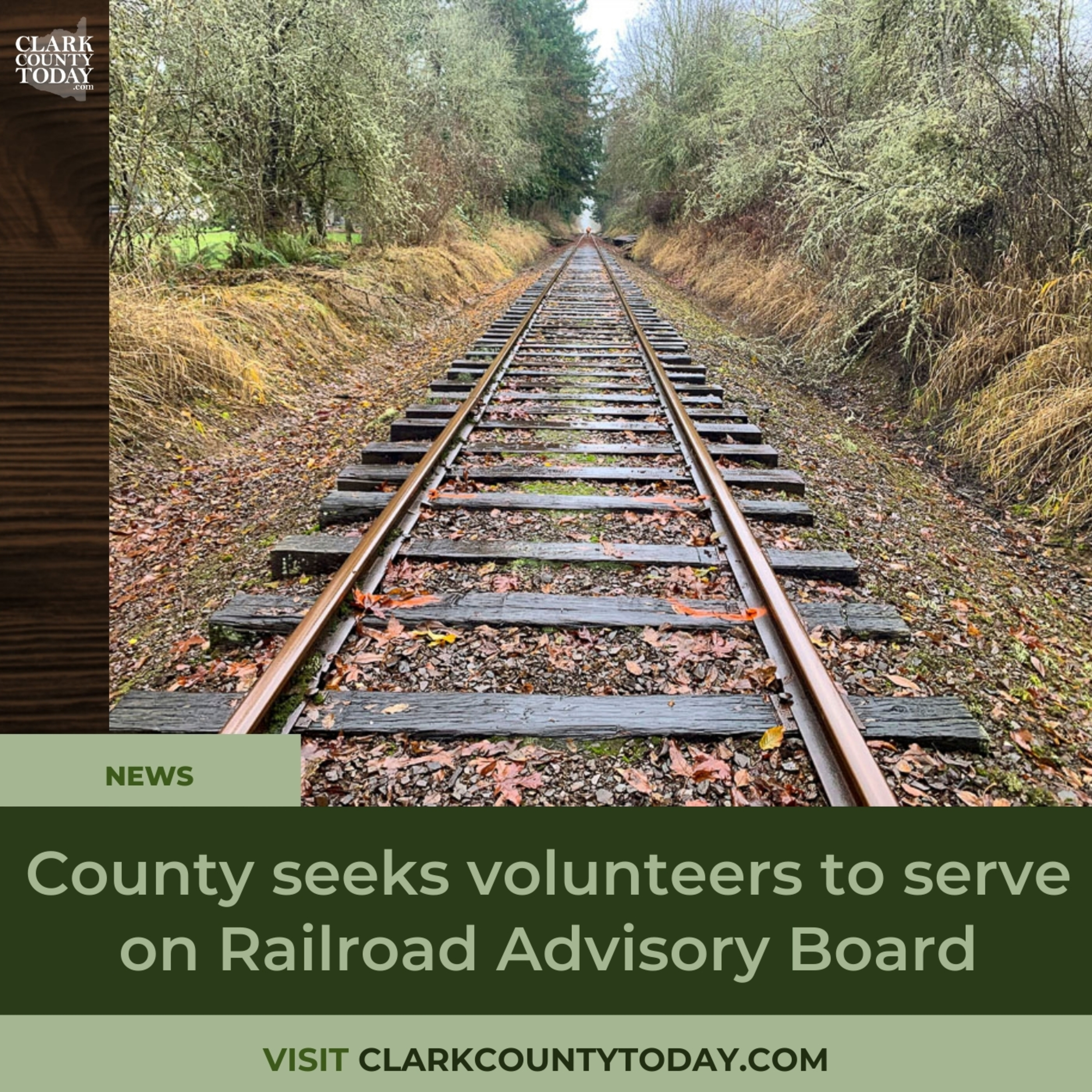 County seeks volunteers to serve on Railroad Advisory Board episode artwork