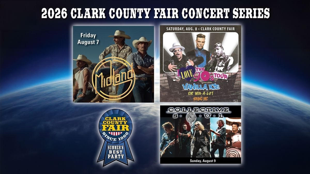 Top talent headlining concerts announced with music ticket sales opening for the 2026 Clark County Fair
