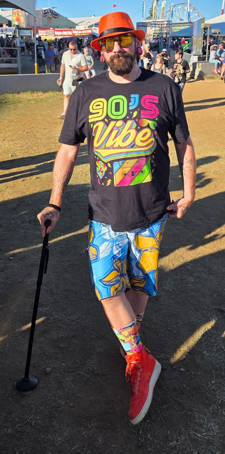 Donnie Schave was ready for the I Love the 90’s Tour on Saturday at the Clark County Fair.