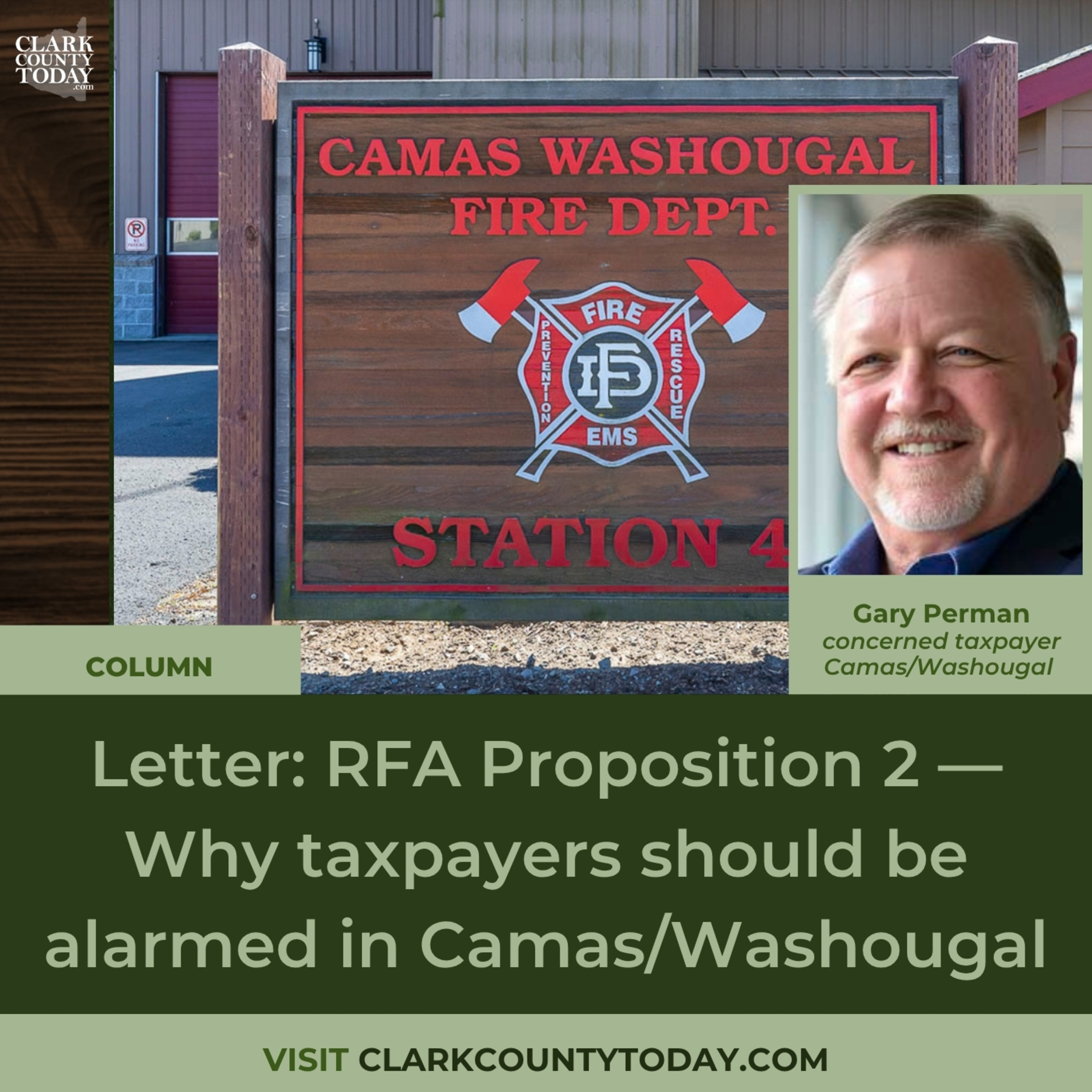 Letter: RFA Proposition 2 — Why taxpayers should be alarmed in Camas/Washougal