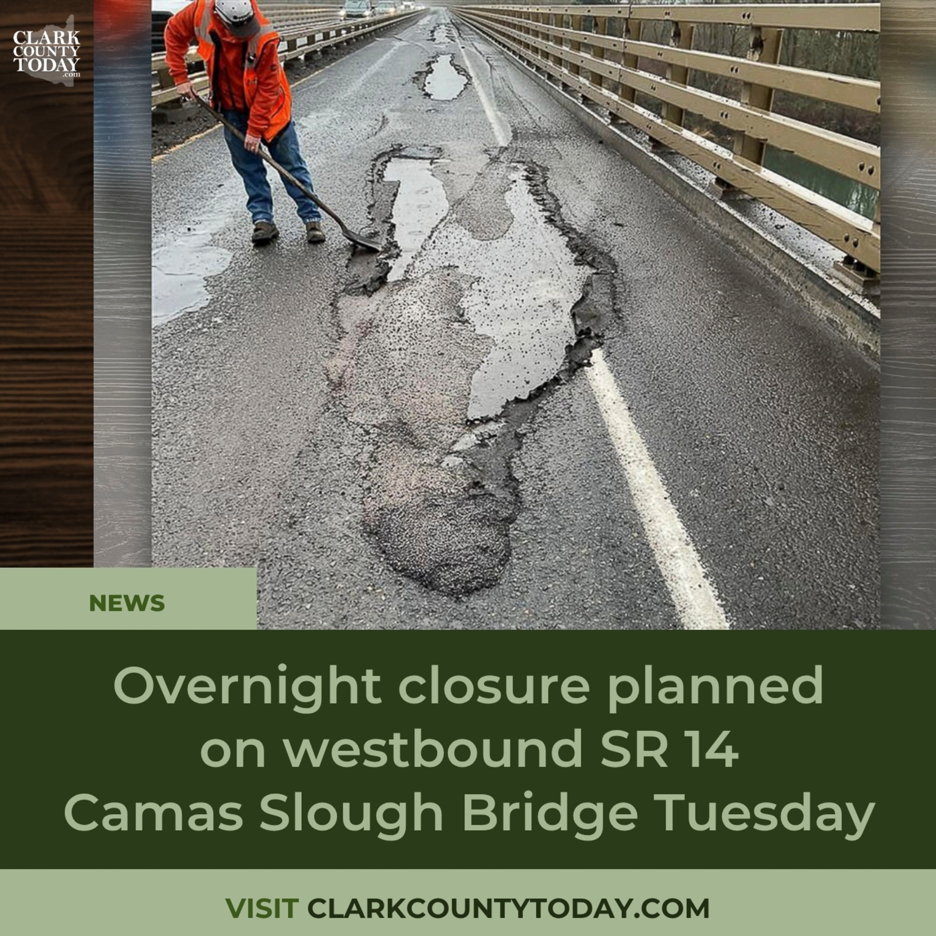 SR 14 Westbound Closure: Bridge Sampling at Camas Slough episode artwork