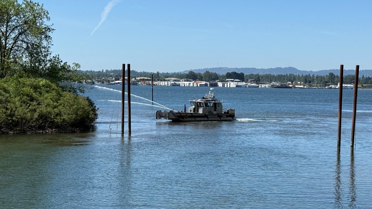 Vancouver Fire responds to difficult-to-access timber fire along Columbia River