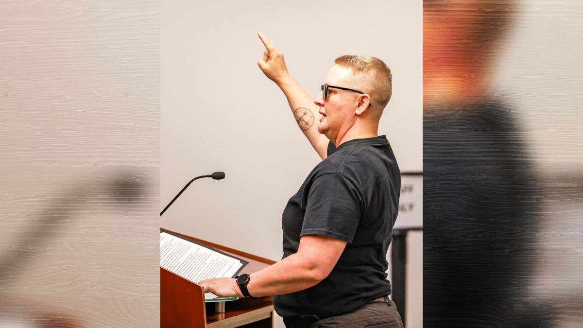 Satanic Temple member delivers first invocation at Battle Ground council meeting