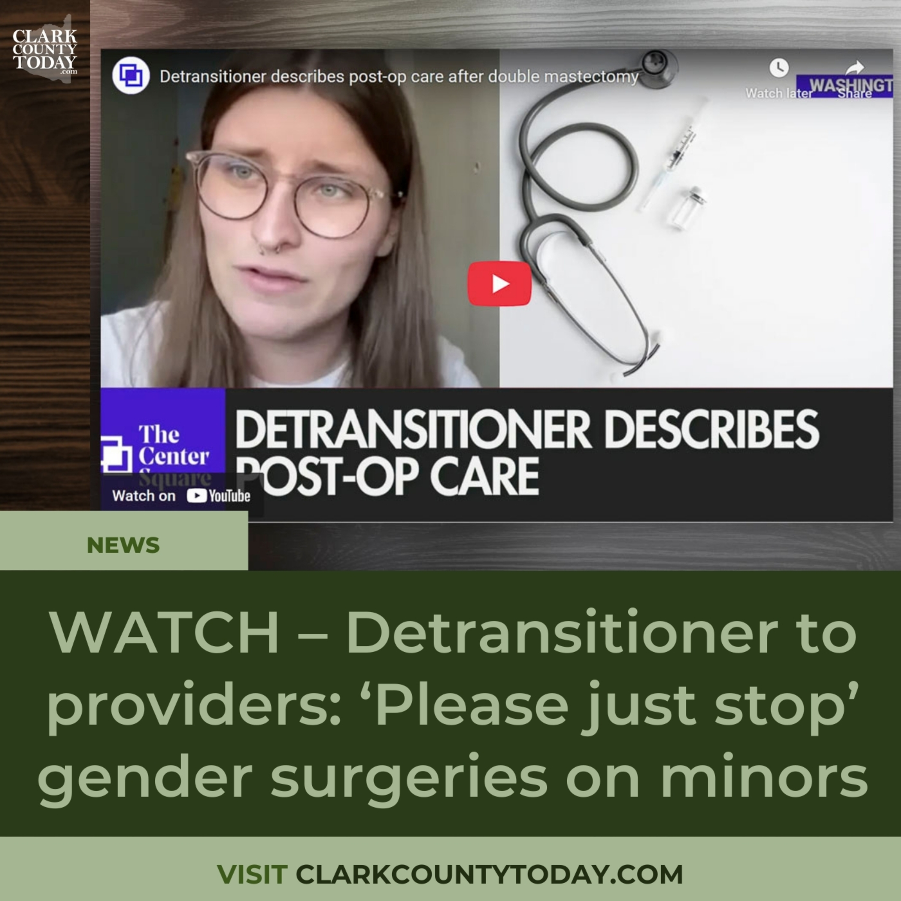 WATCH – Detransitioner to providers: ‘Please just stop’ gender surgeries on minors episode artwork