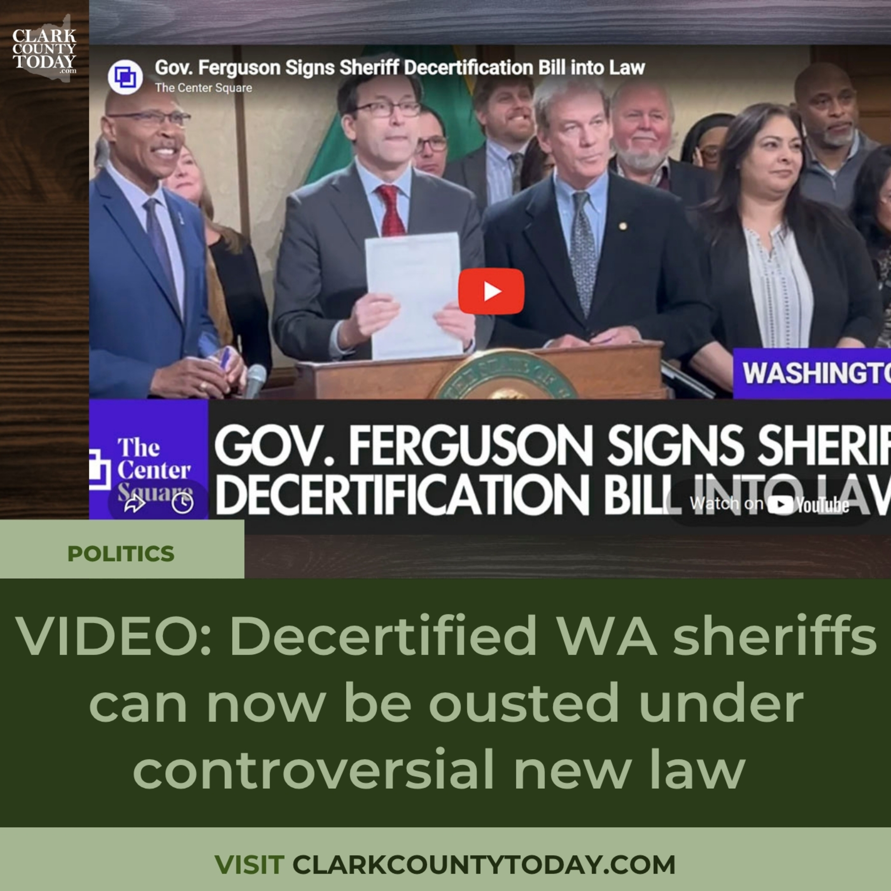 New Washington law allows unelected board to remove county sheriffs episode artwork