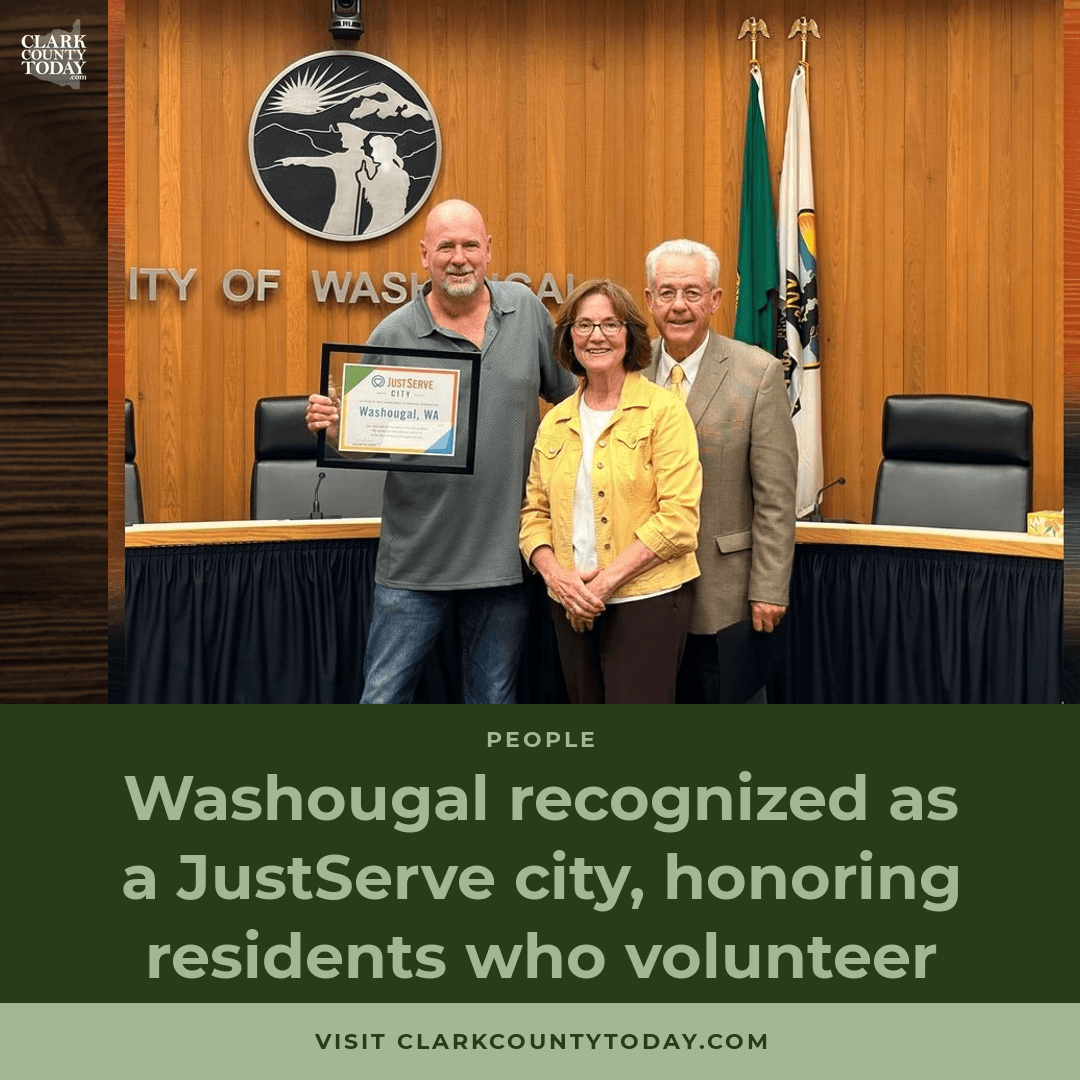 Washougal Earns JustServe City Honor for Volunteerism