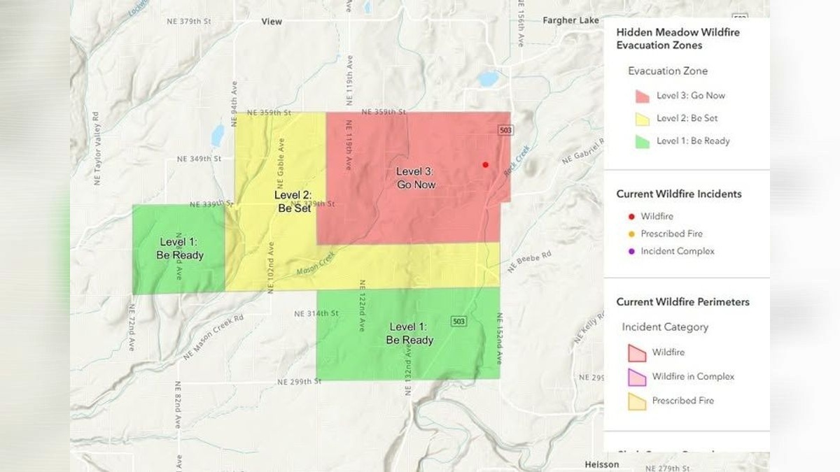 Emergency Level 3 GO NOW order issued for those near Hidden Meadows Fire in North Clark County