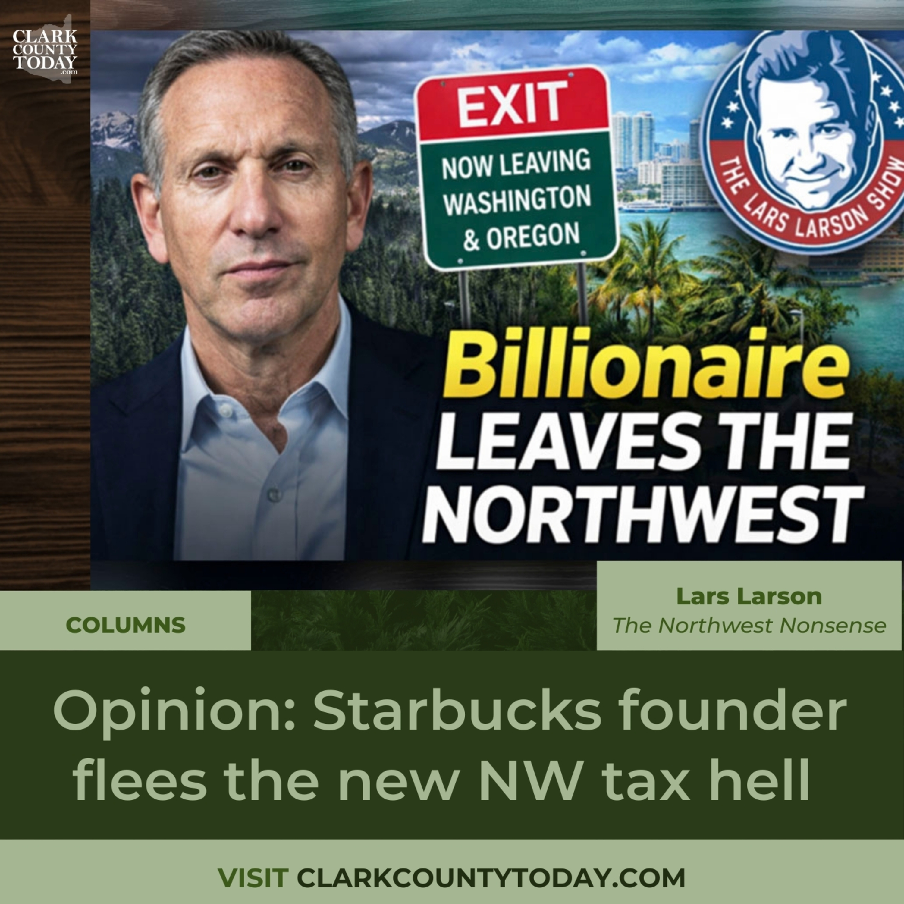 Lars Larson: Schultz Leaves Northwest Over Taxes episode artwork