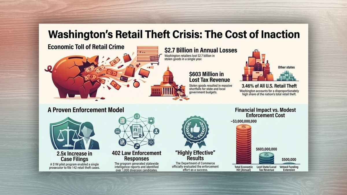 Opinion: Washington’s retail theft crisis is getting worse and Gov. Ferguson’s veto won’t help