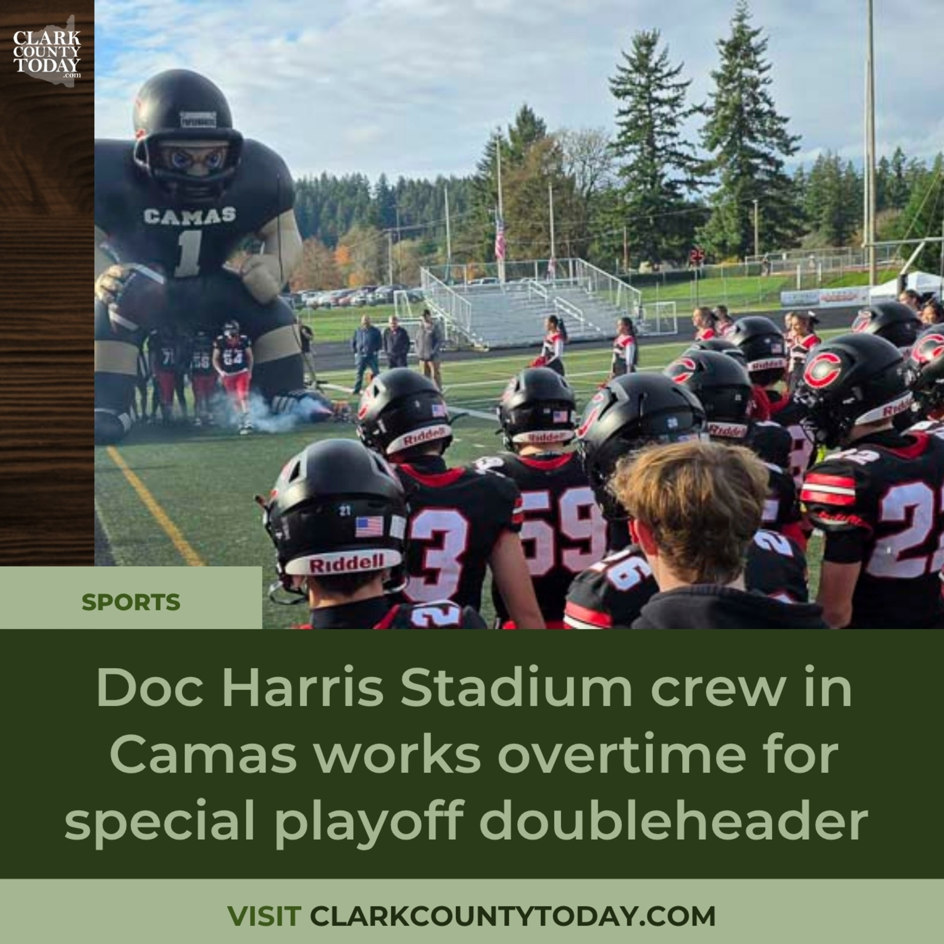 Doc Harris Stadium crew in Camas works overtime for special playoff doubleheader