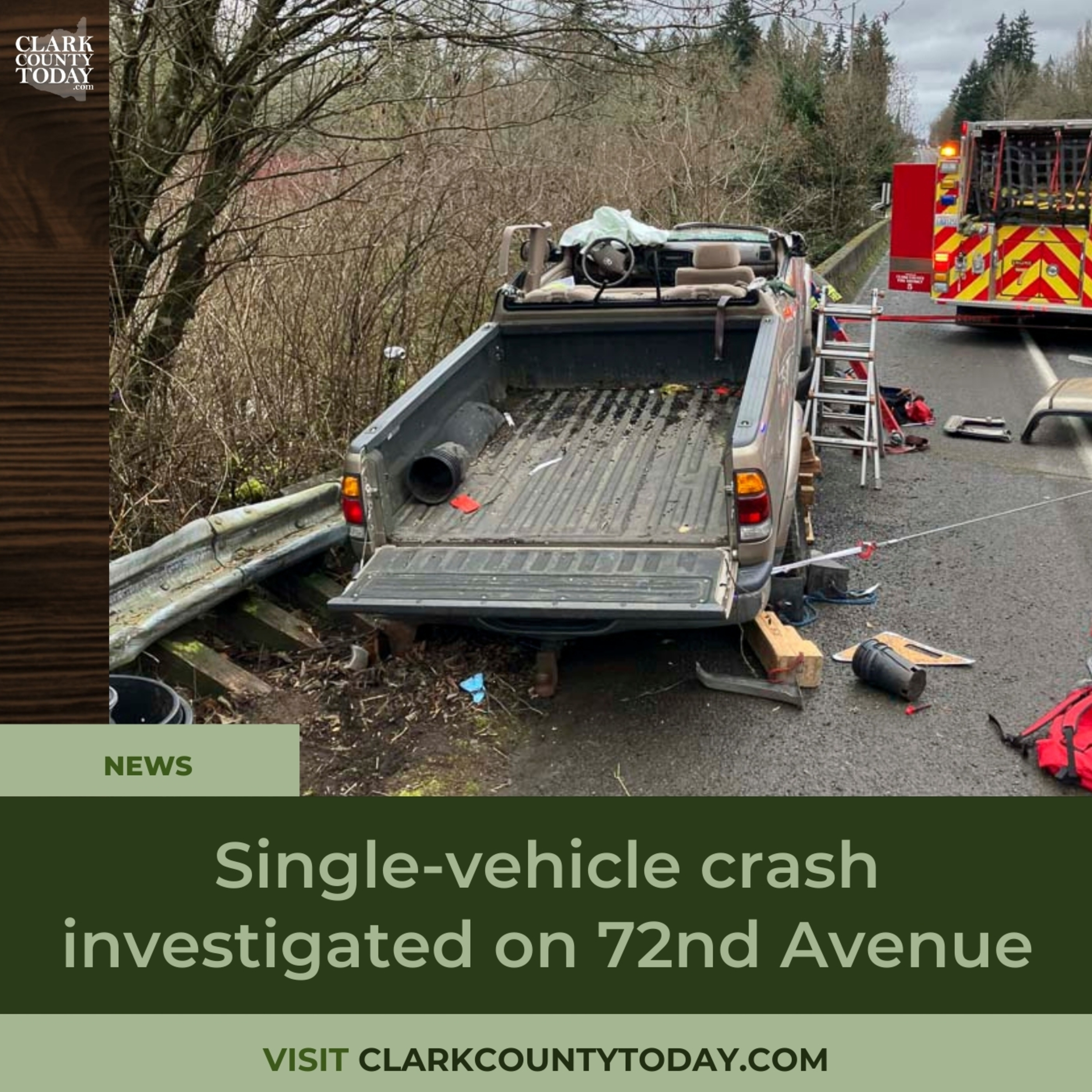 Driver extricated after pickup crash above Salmon Creek in Vancouver episode artwork