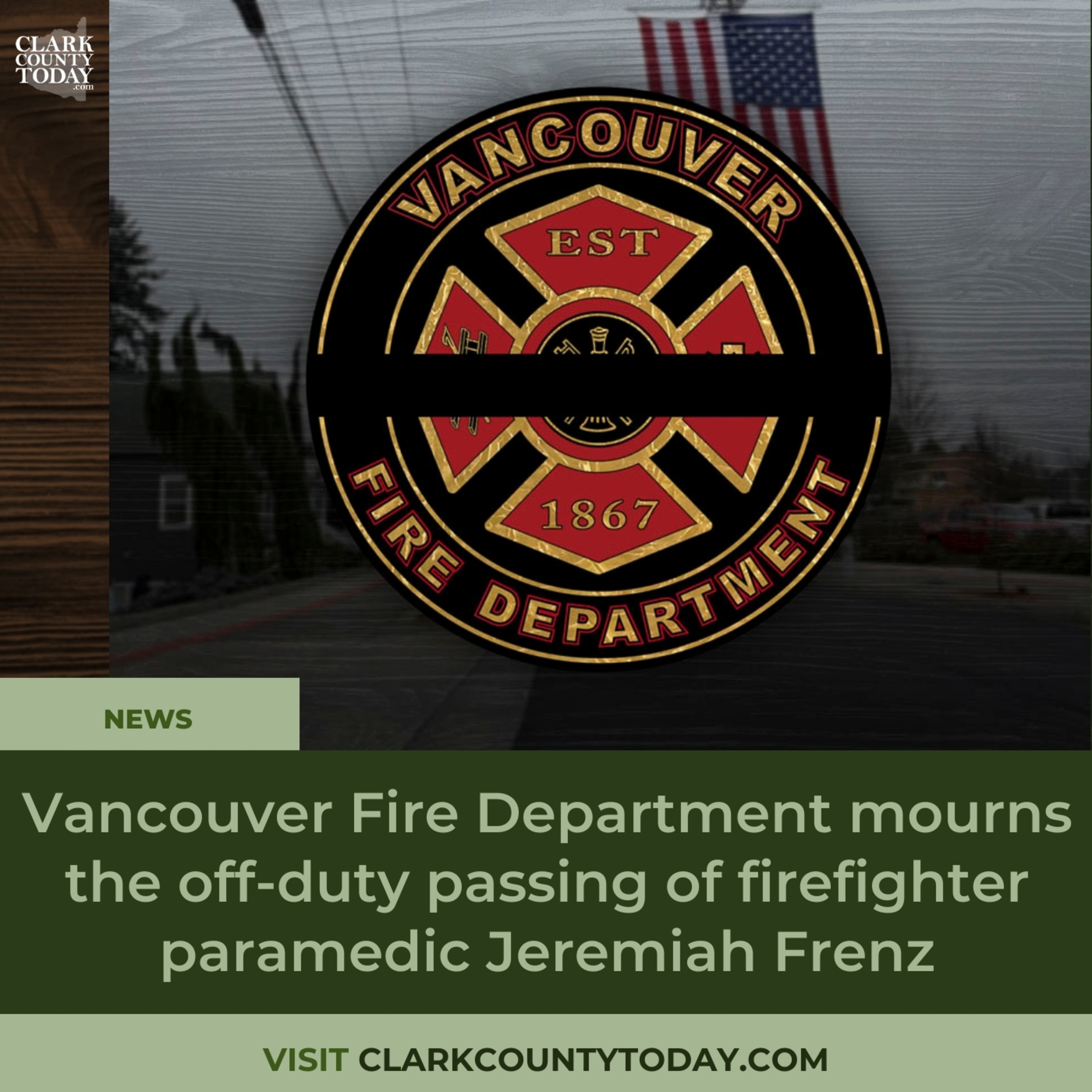 Vancouver Fire Department mourns the off-duty passing of firefighter paramedic Jeremiah Frenz episode artwork