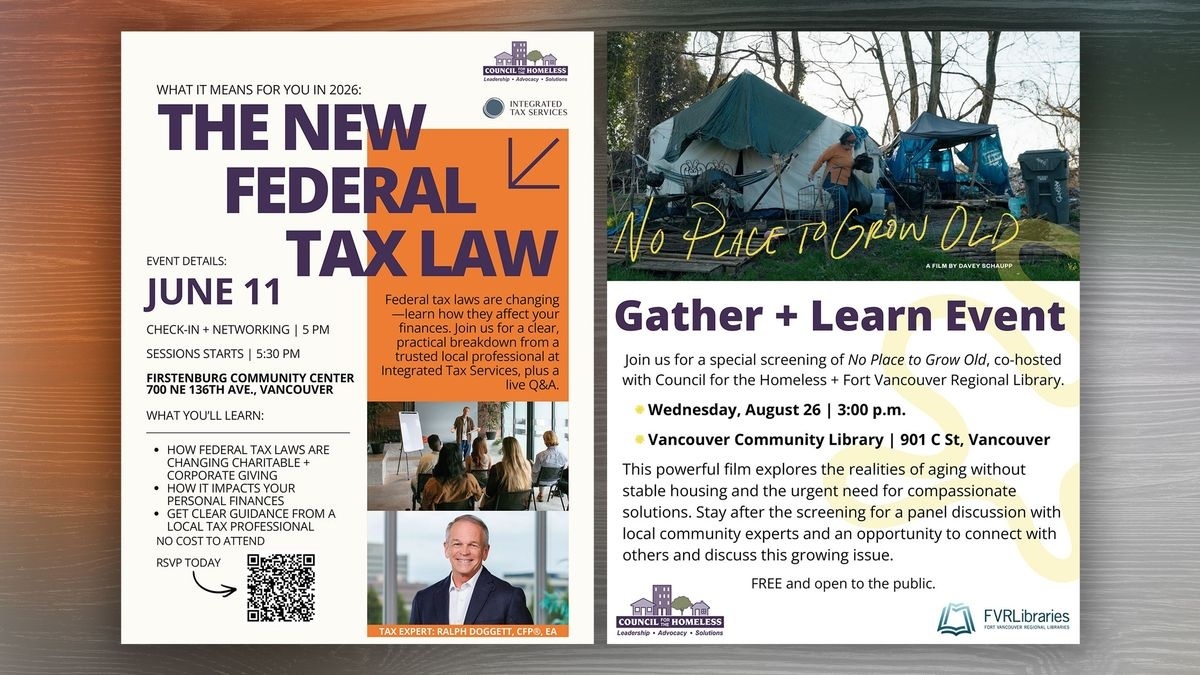Council for the Homeless announces Summer Community Education Series