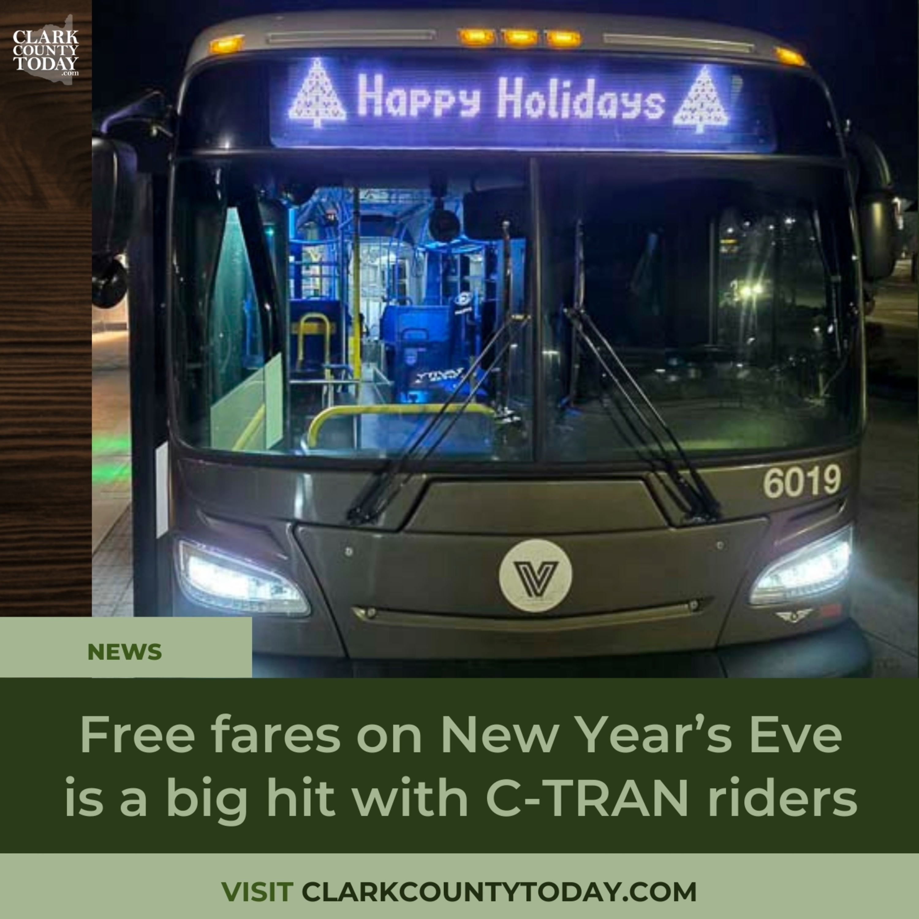 Free fares on New Year’s Eve is a big hit with C-TRAN riders episode artwork