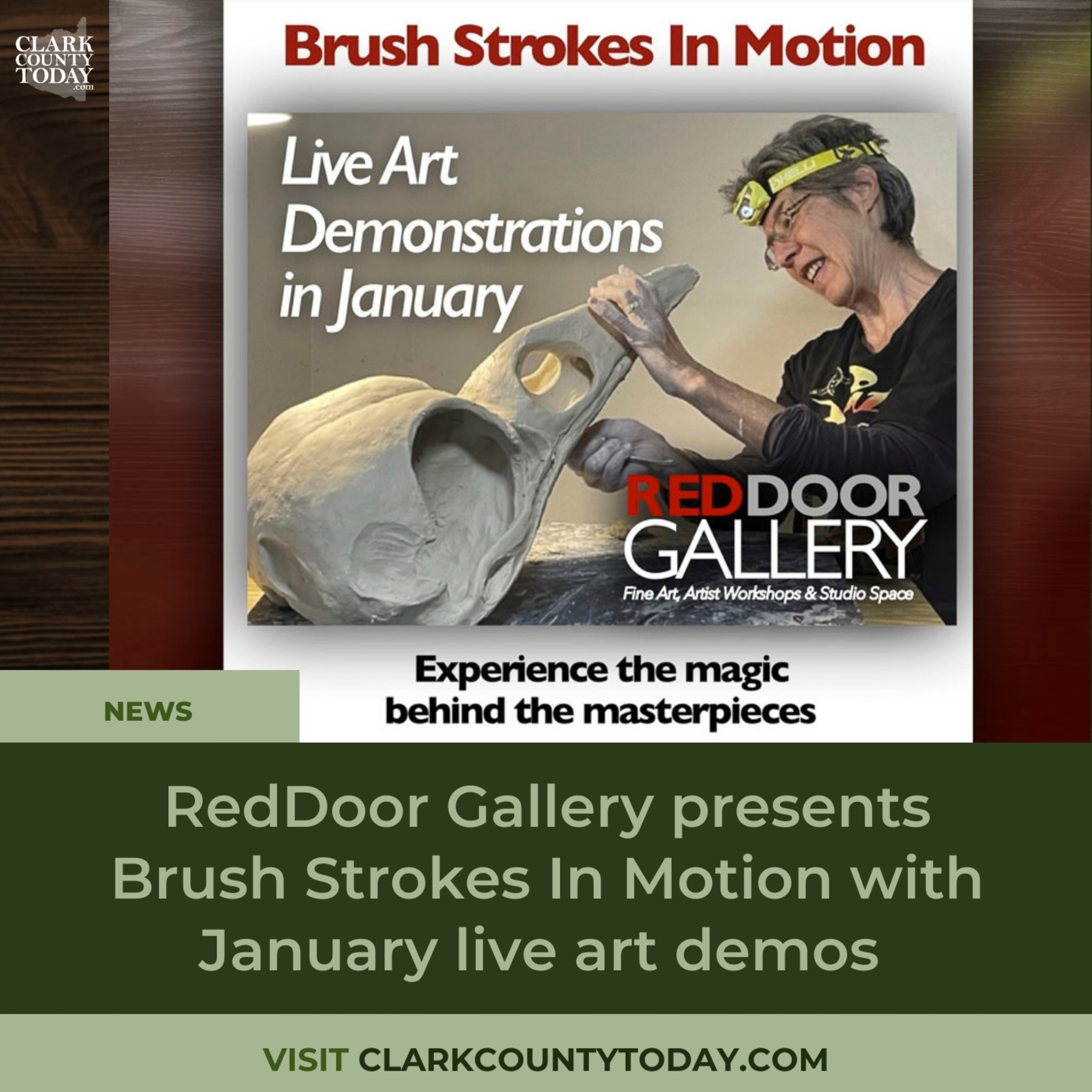 RedDoor Gallery presents Brush Strokes In Motion with January live art demos episode artwork