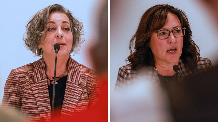 18th Legislative District Position 1 state representative candidate Randi Knott and 18th Legislative District Position 1 state representative candidate Stephanie McClintock