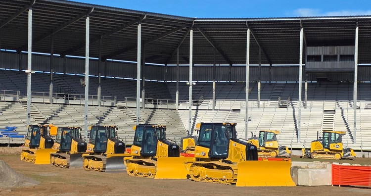 The bulldozers are lined up, ready for Saturday and Sunday for the annual Dozer Day experience at the Clark County Event Center