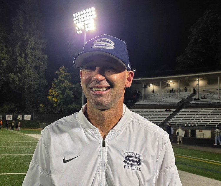 Skyview’s Matt Hamlin has guided the Storm to a league title in his second year as head coach.