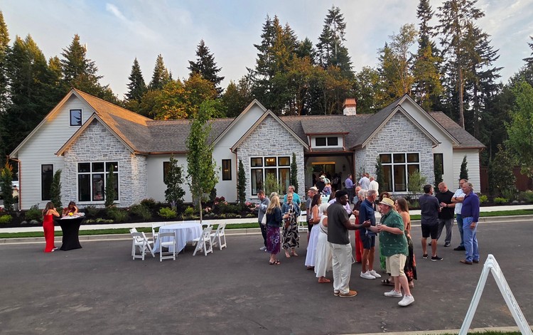 There is no car traffic during the GRO Parade of Homes, so guests can mingle and talk about their favorite homes, designs, and features.