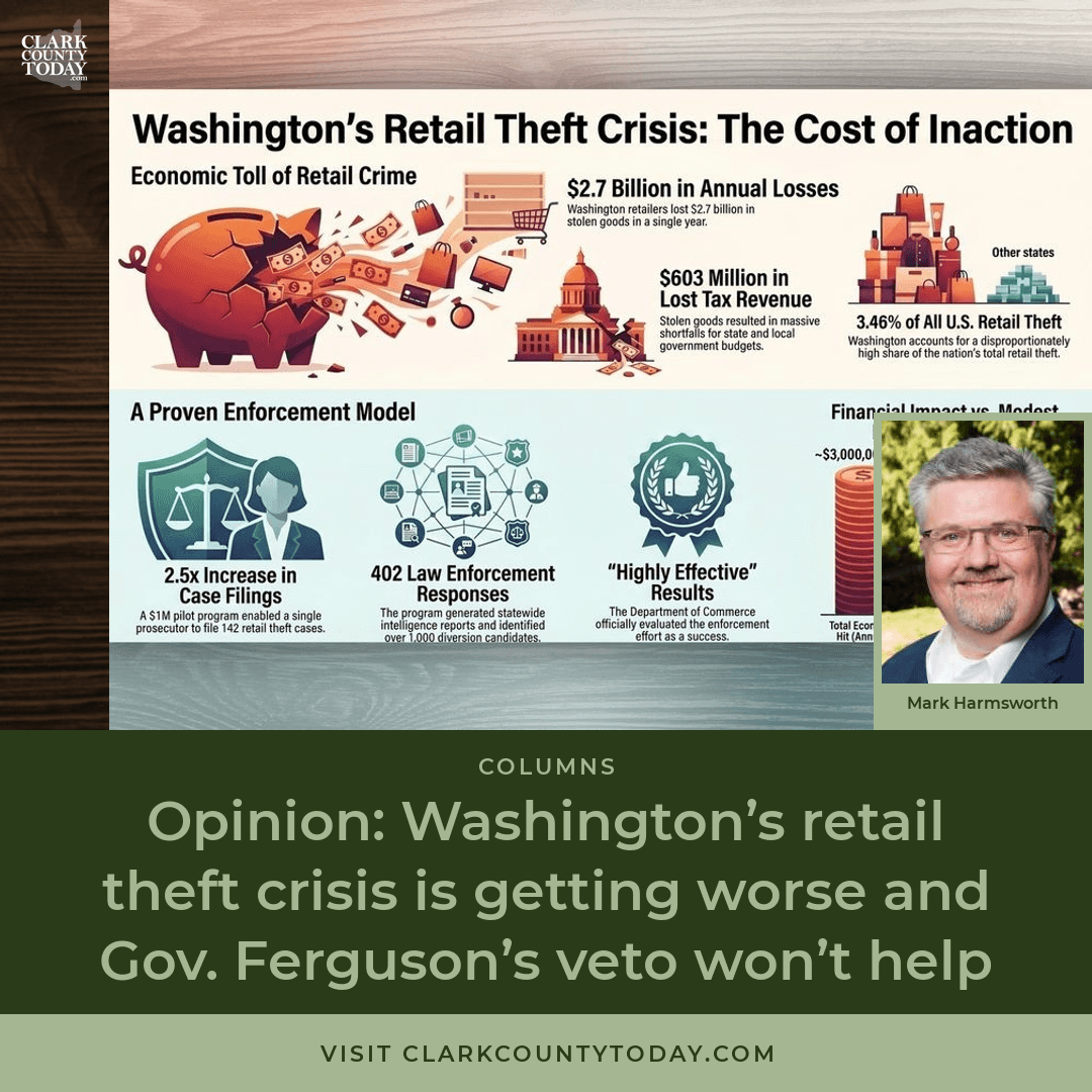 Ferguson's veto undermines Washington's retail theft fight