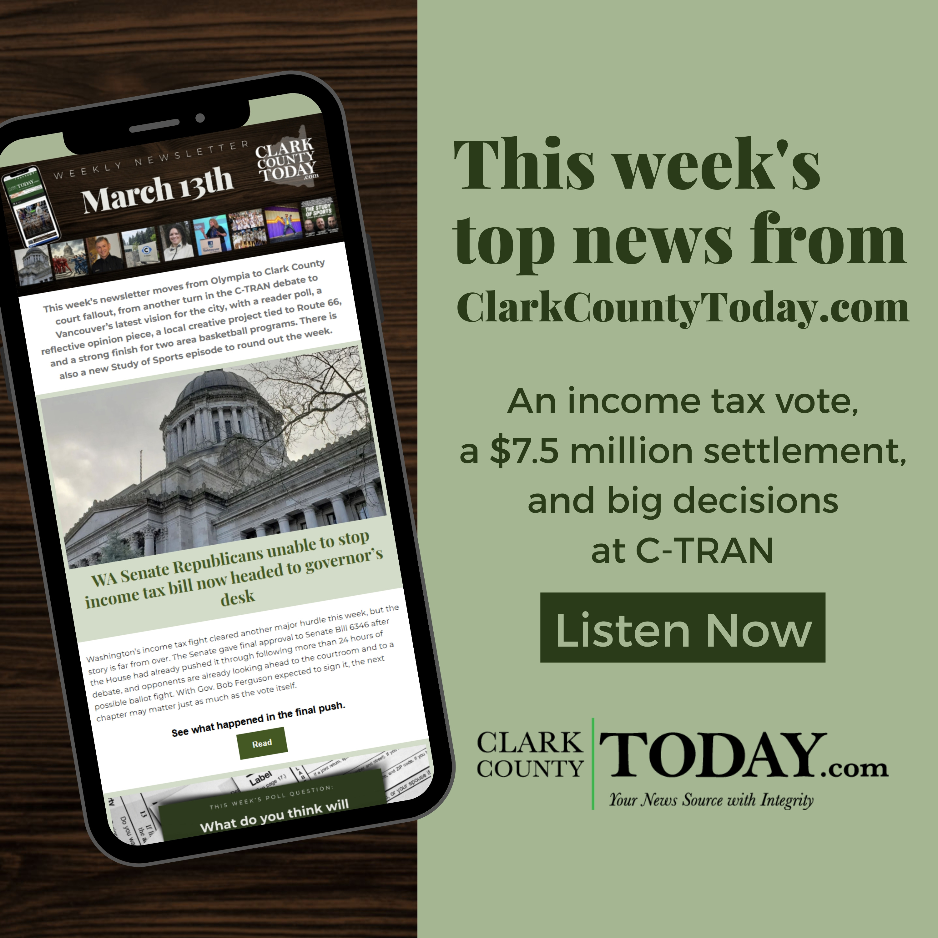 Tax fight, Sahota settlement, and C-TRAN moves: Clark County’s pivotal week episode artwork