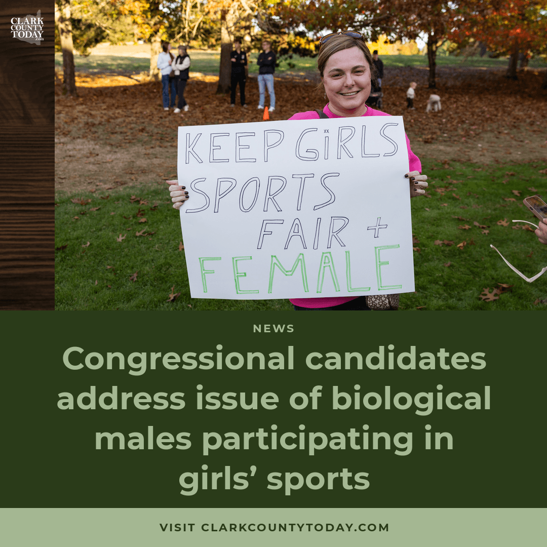 Audio artwork for “Congressional candidates address issue of biological males participating in girls’ sports”