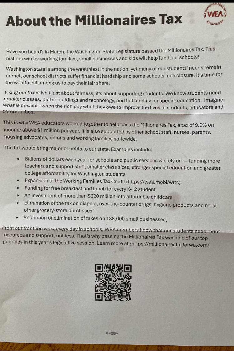 WEA letter to members.