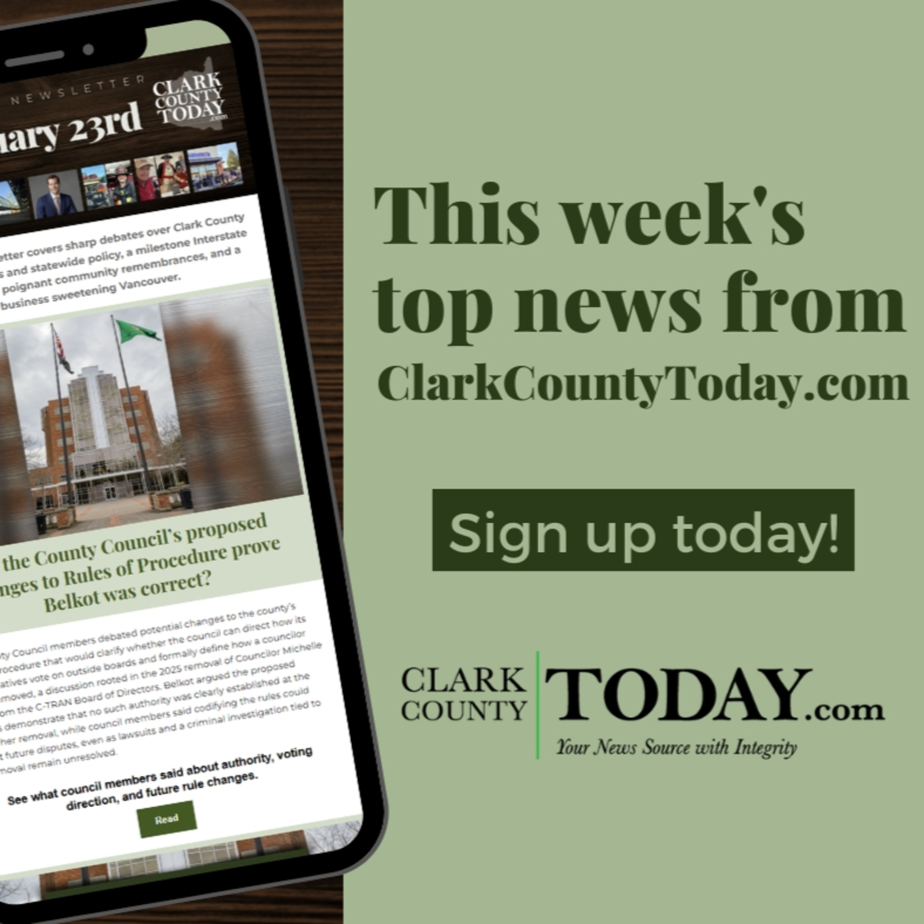 Newsletter: Council authority questions, bridge approval, and community moments define the week in Clark County episode artwork