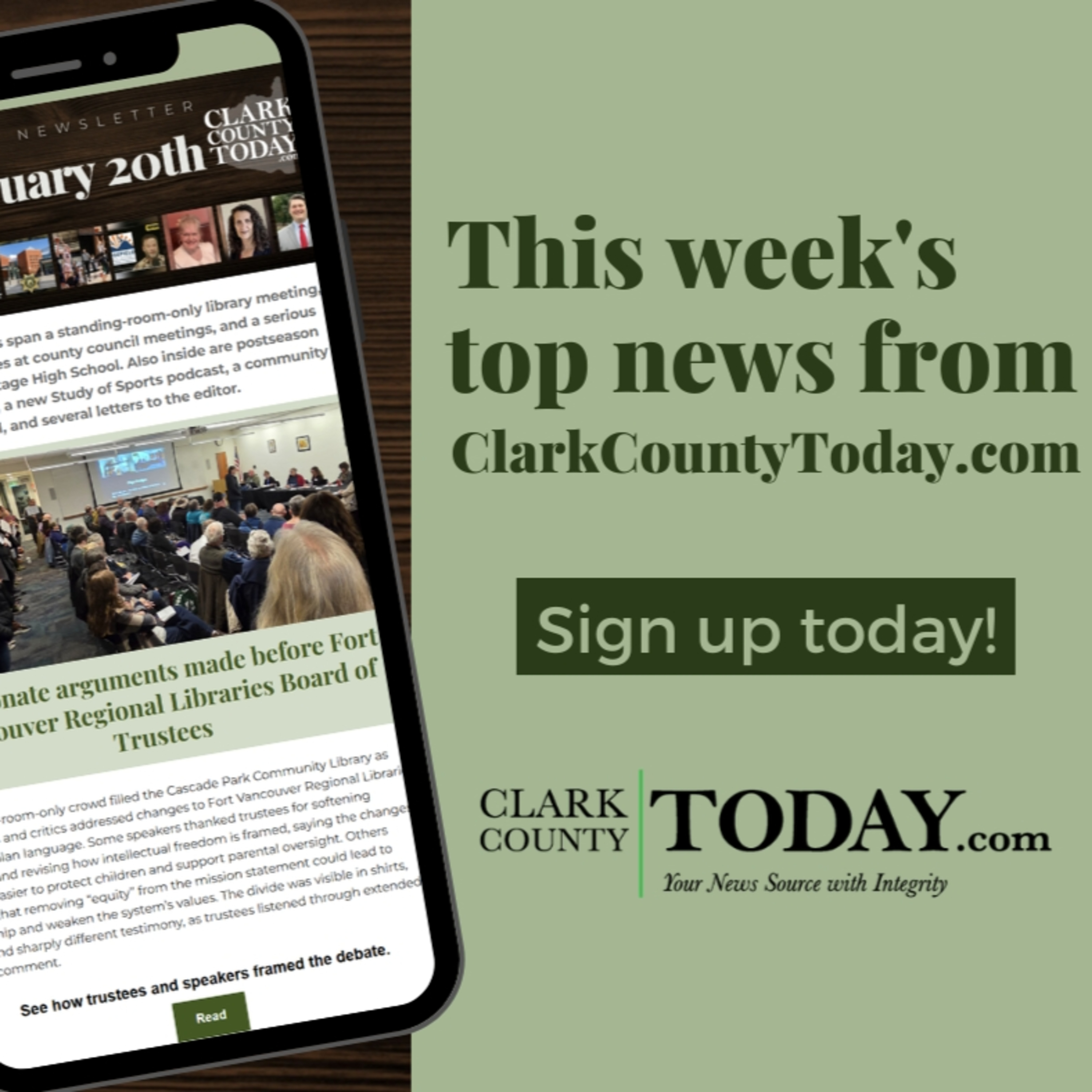 CCT NEWSLETTER: Library debate, council meeting disruptions, and a Heritage High School stabbing episode artwork