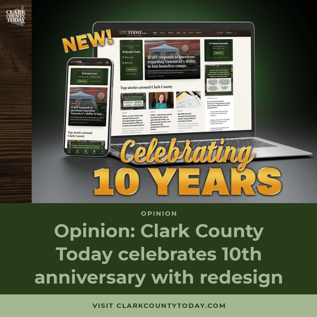 Audio artwork for “Opinion: Clark County Today celebrates 10th anniversary with redesign”