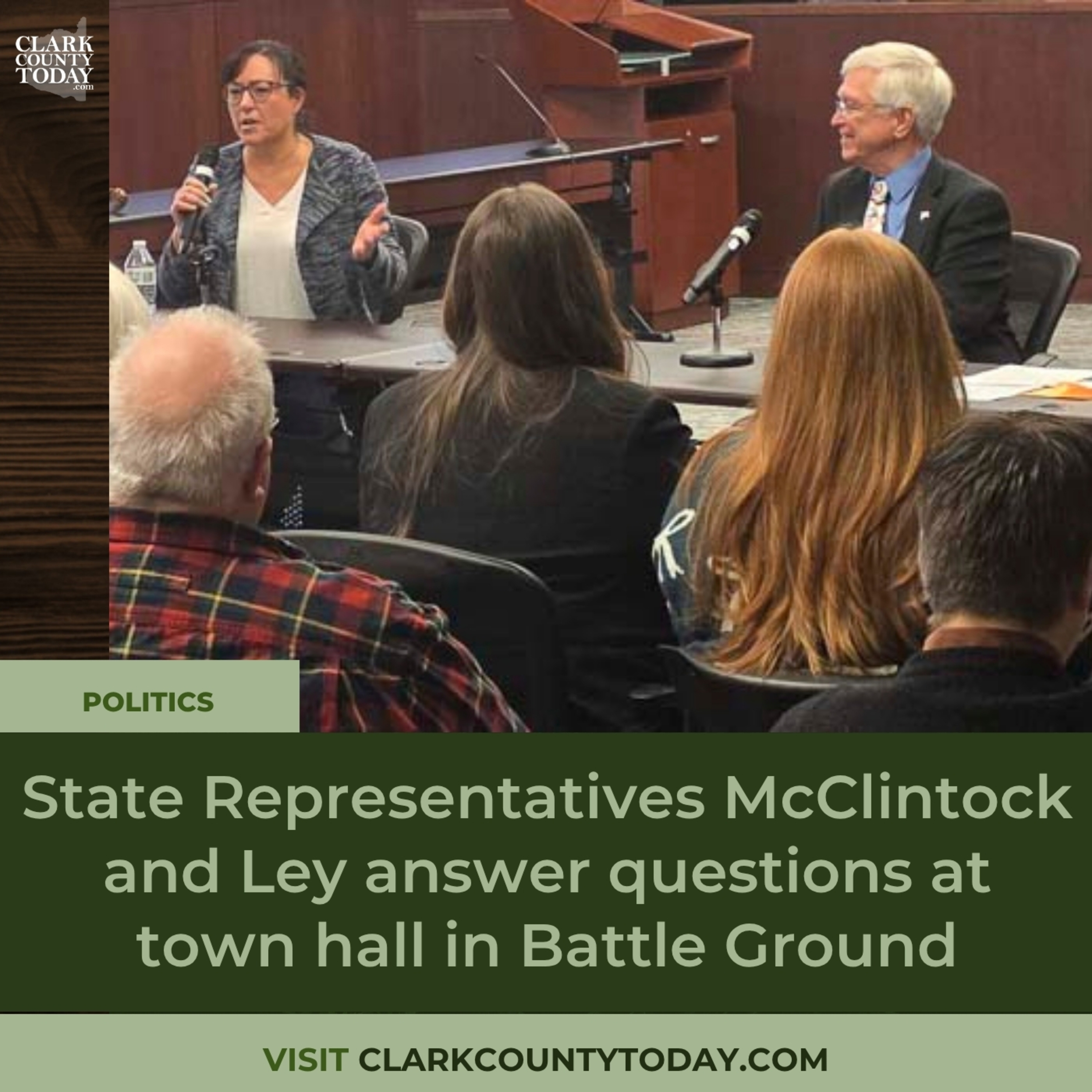 Lawmakers field tax and bridge questions at Battle Ground town hall episode artwork